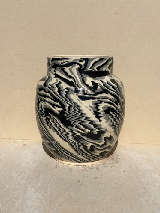 Black and White Nerikomi Vase