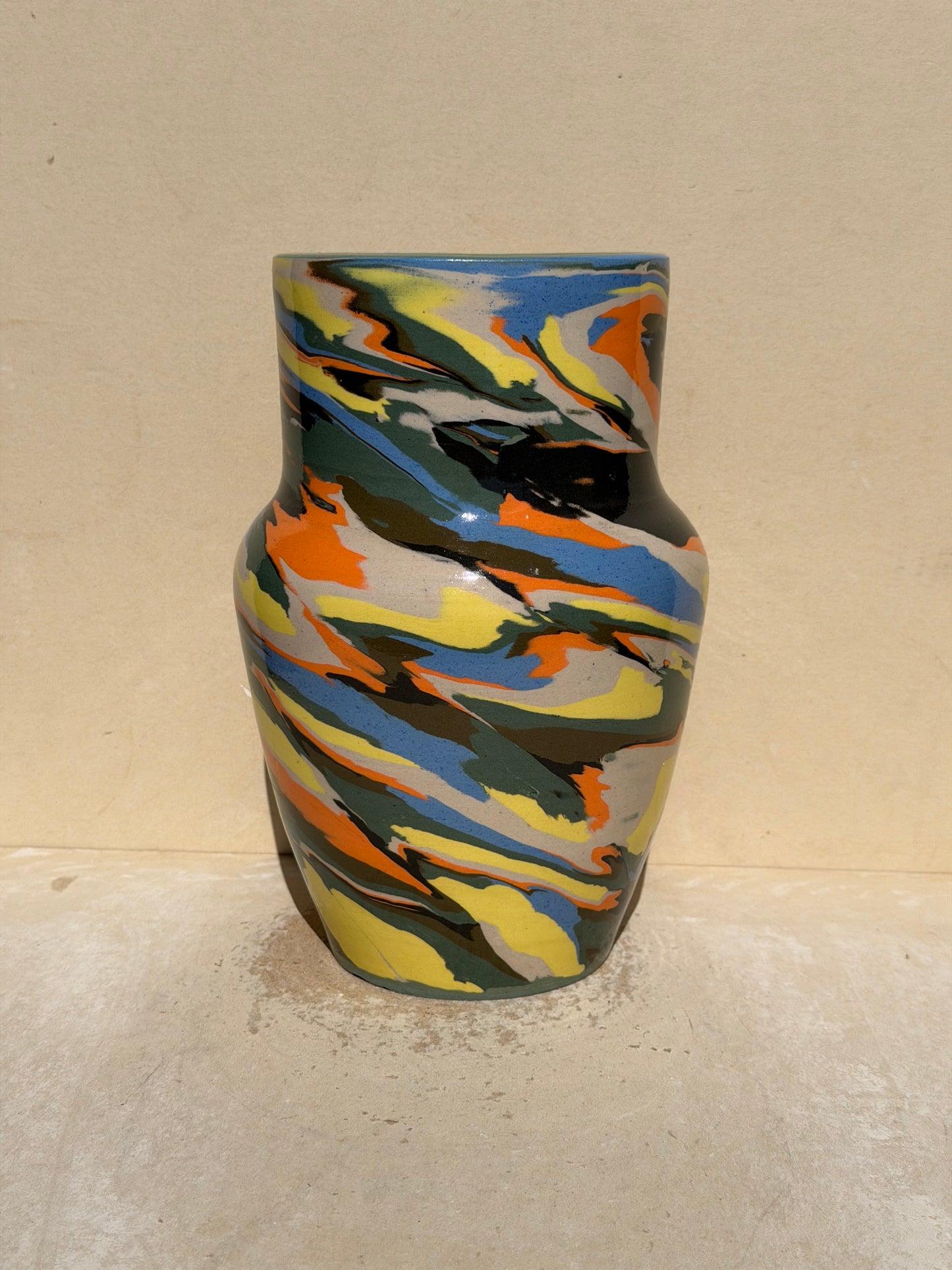 Green Nerikomi Vase