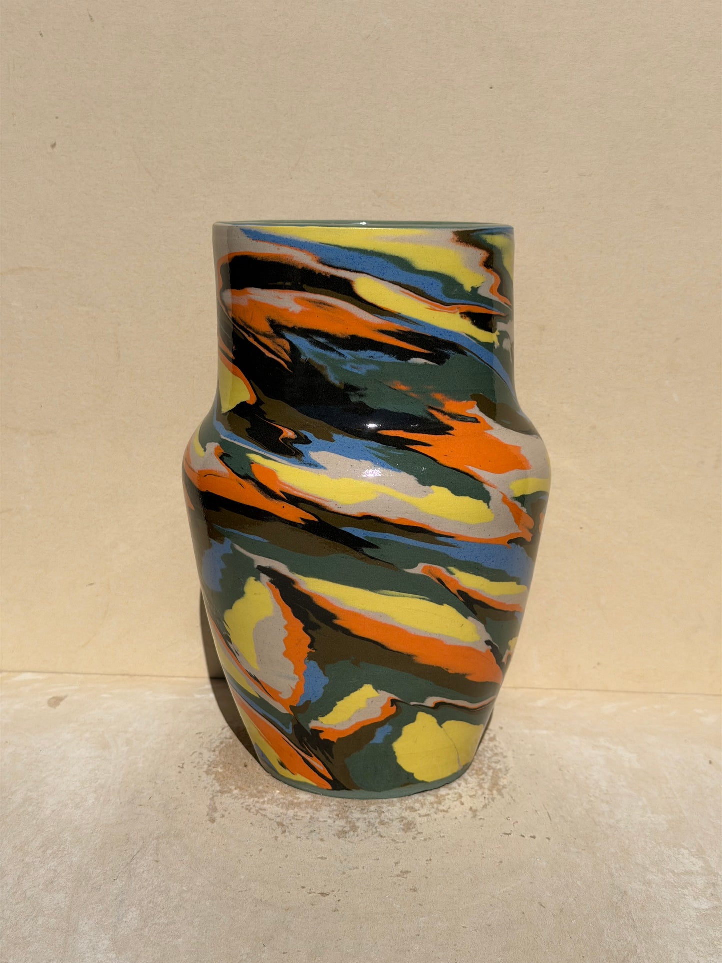 Green Nerikomi Vase