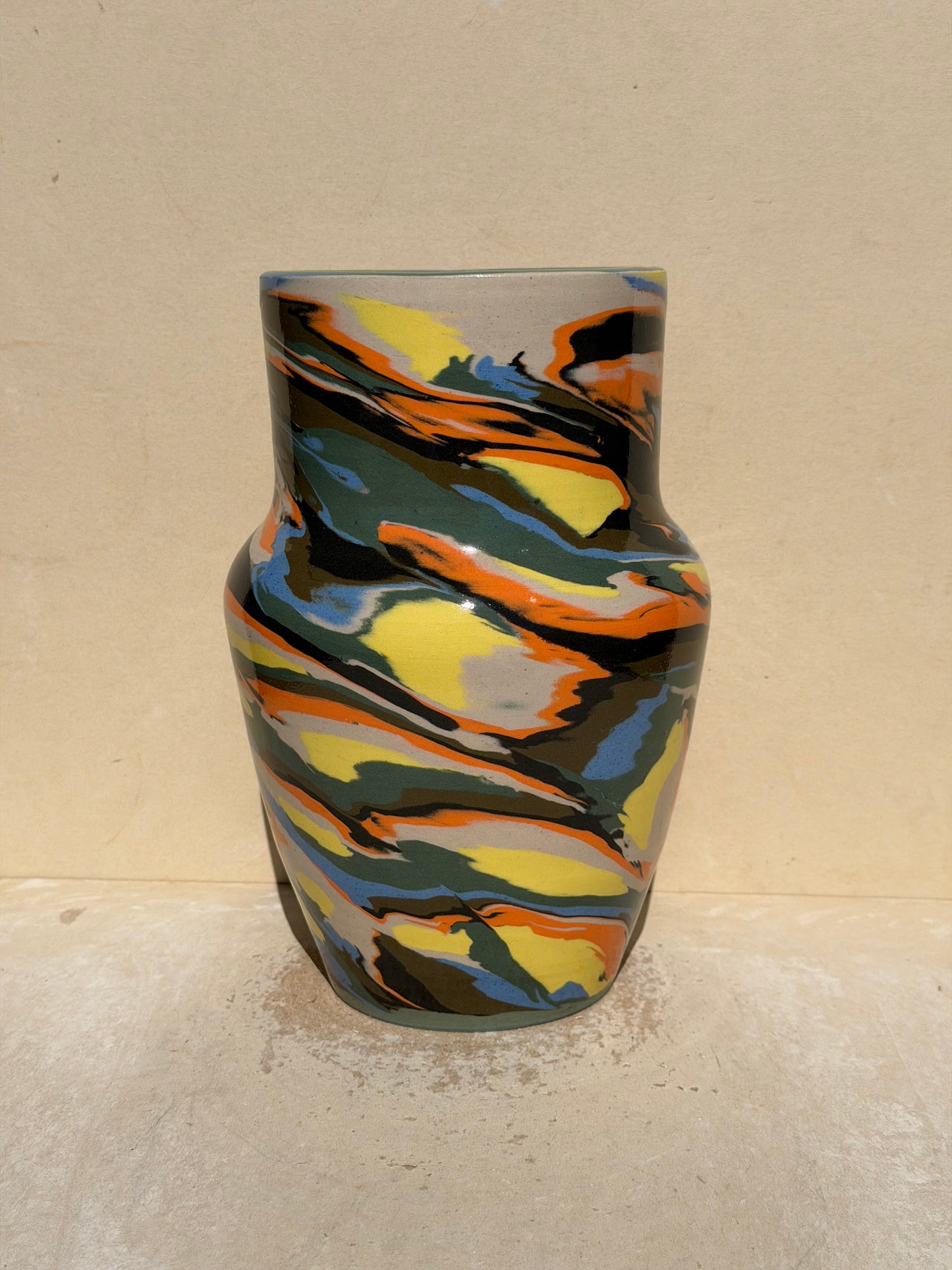 Green Nerikomi Vase