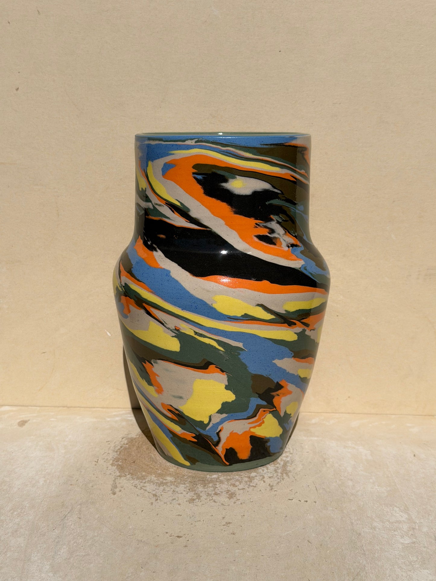 Green Nerikomi Vase
