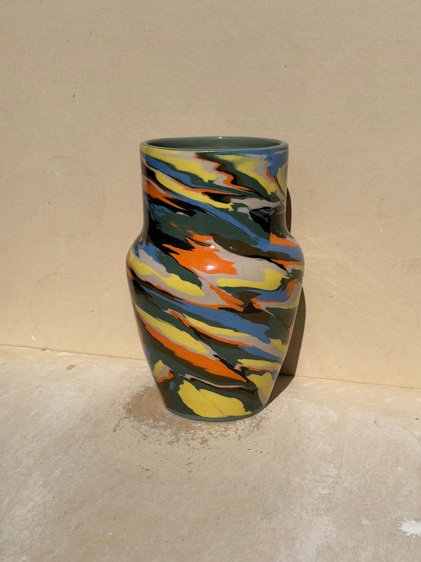 Green Nerikomi Vase