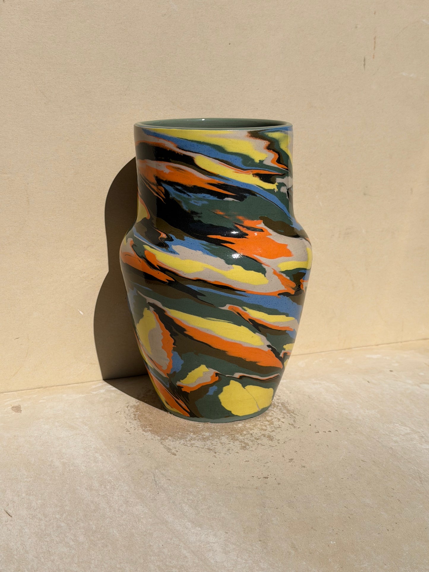 Green Nerikomi Vase