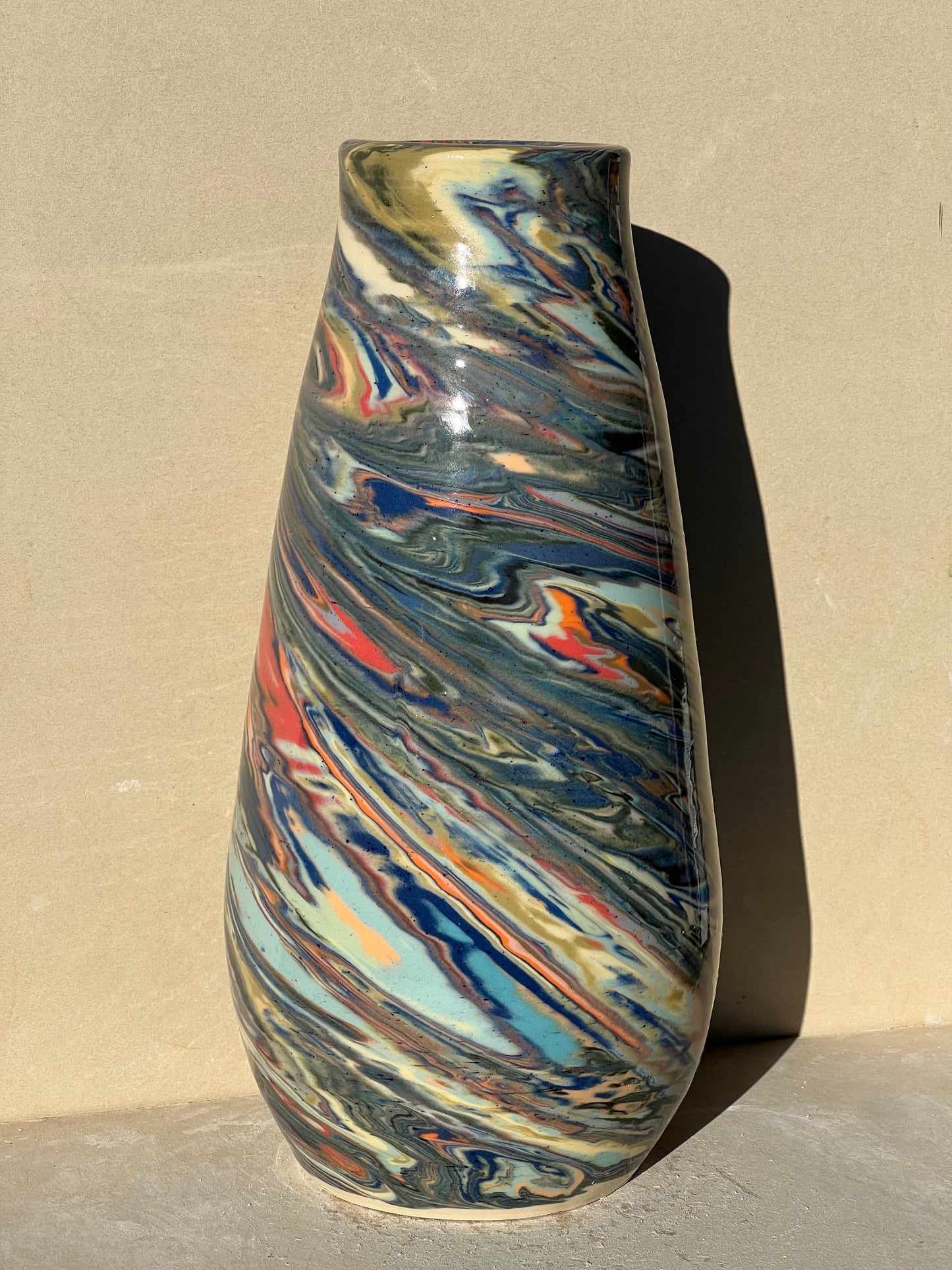 Marbled 23 Color Vase