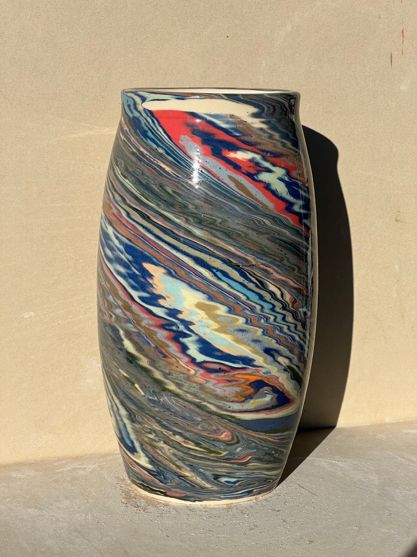 Marbled 23 Color Vase