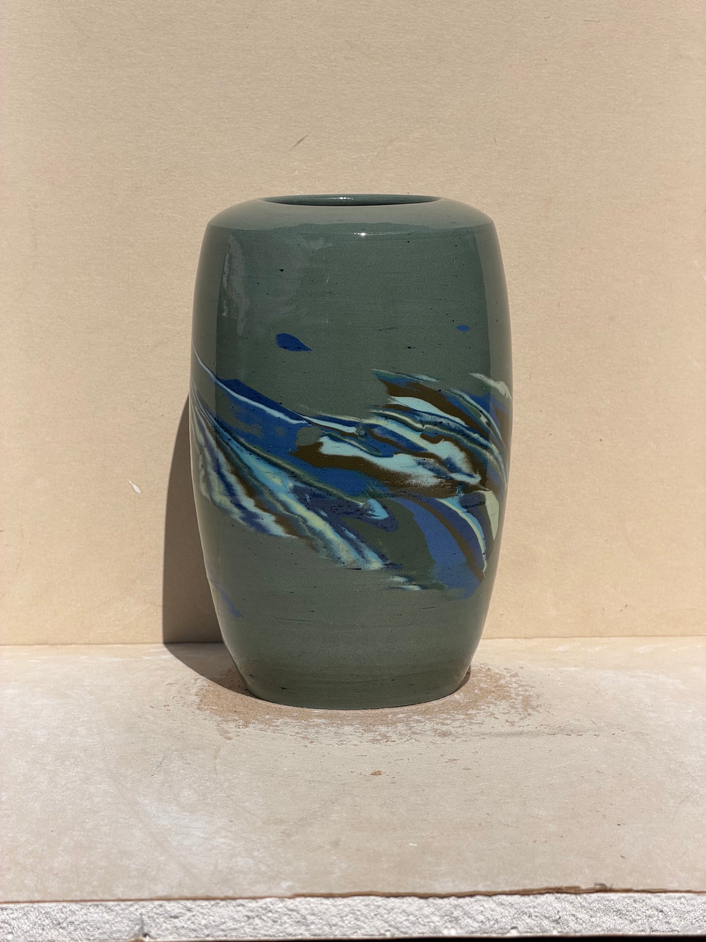 Green Nerikomi Vase