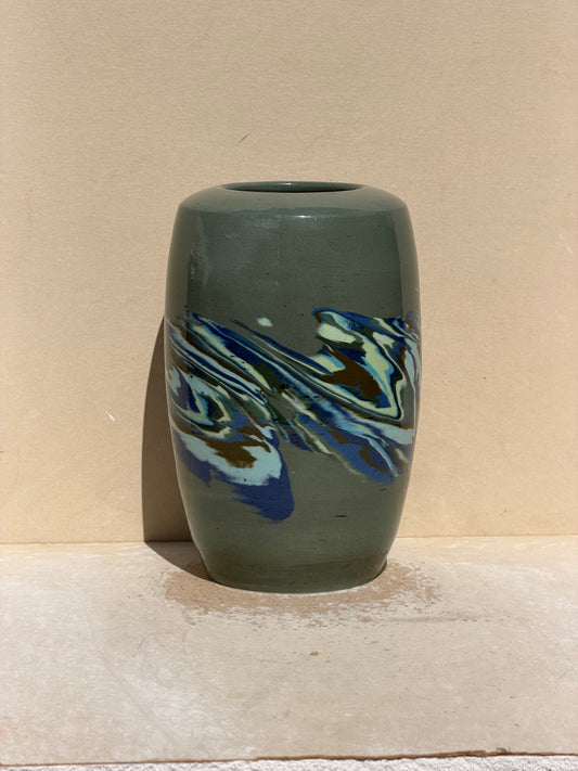 Green Nerikomi Vase