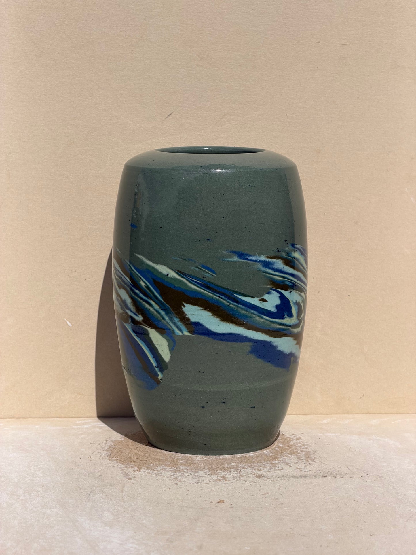 Green Nerikomi Vase