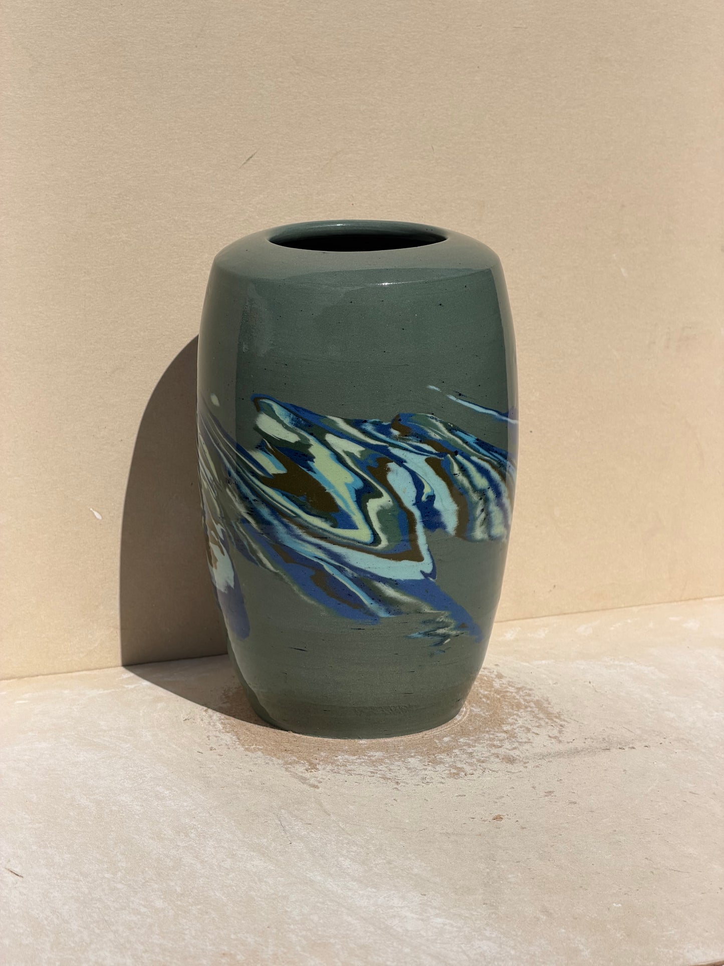 Green Nerikomi Vase