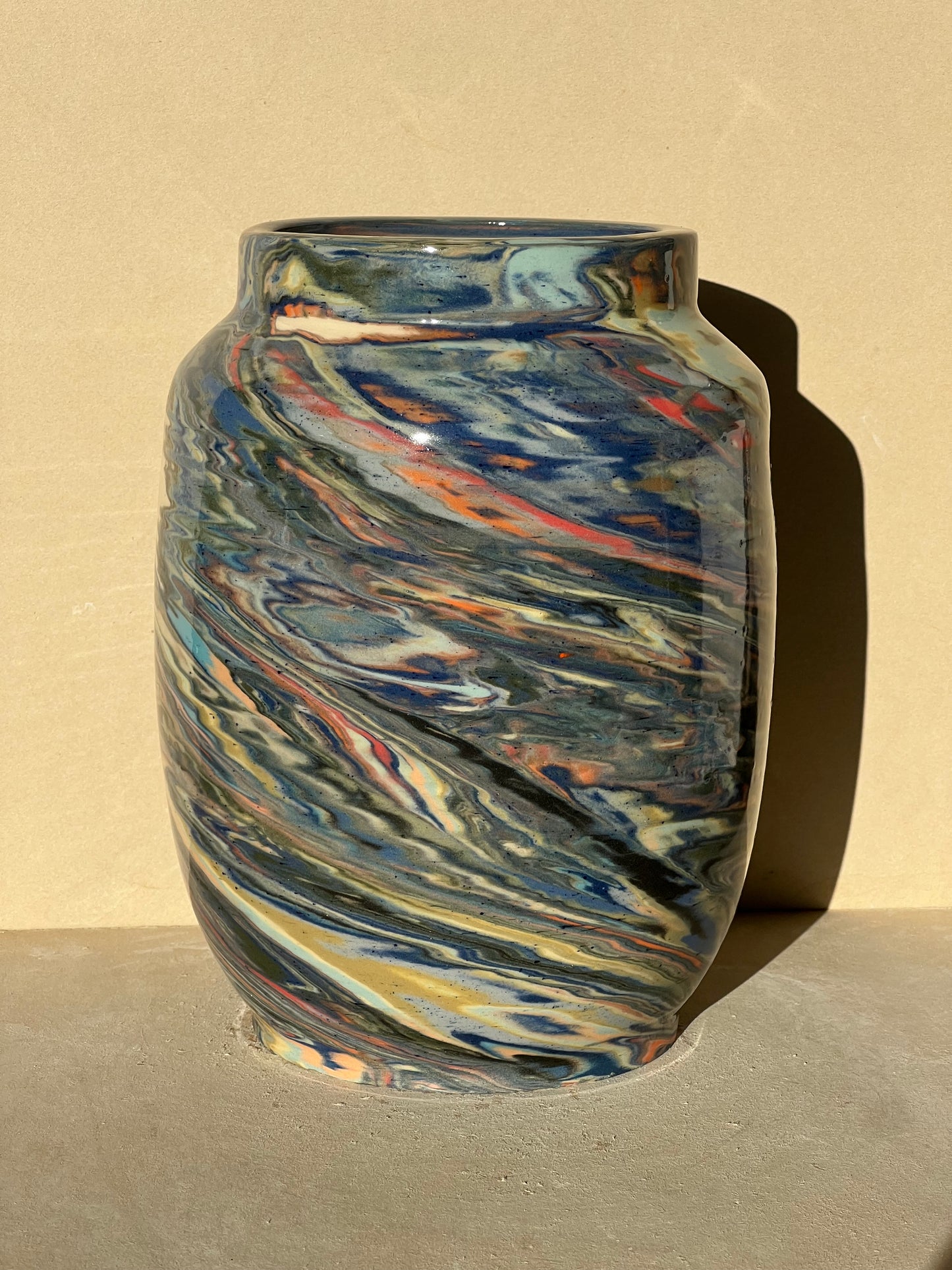Marbled 23 Color Vase