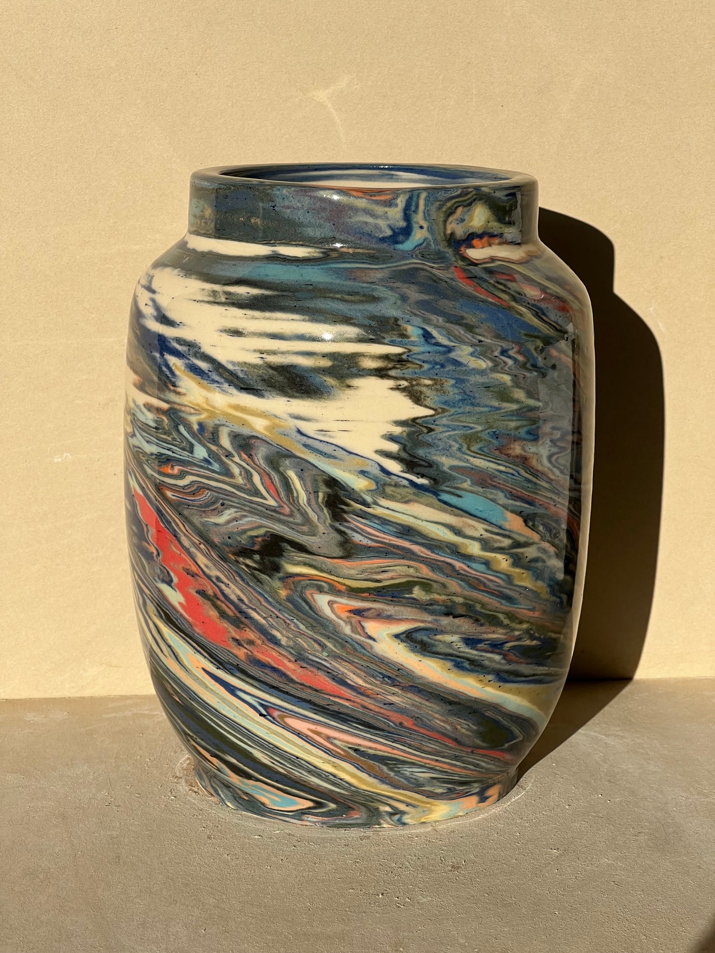 Marbled 23 Color Vase
