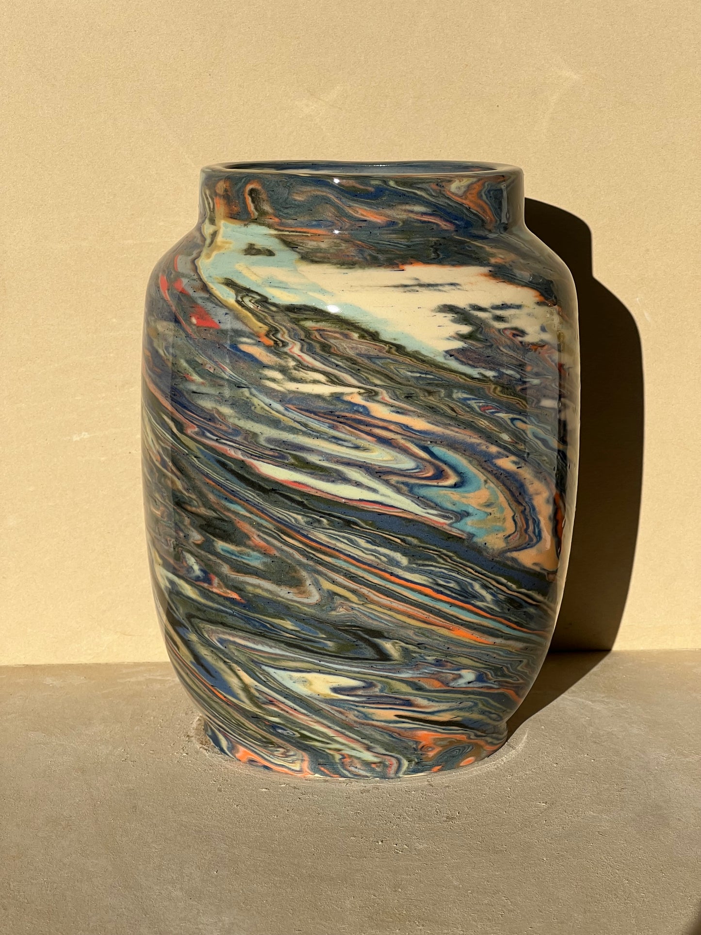 Marbled 23 Color Vase