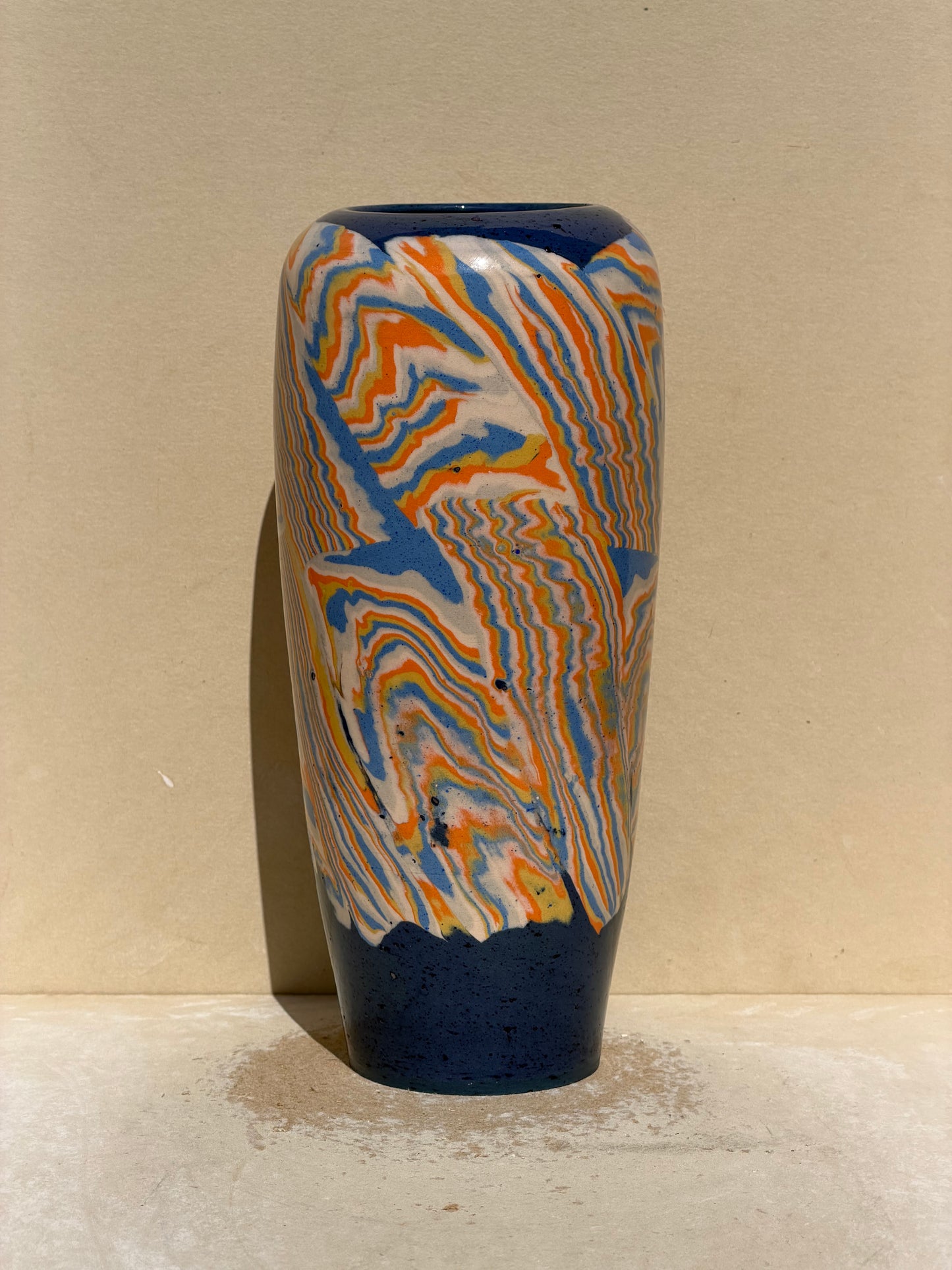 Blue Nerikomi Vase