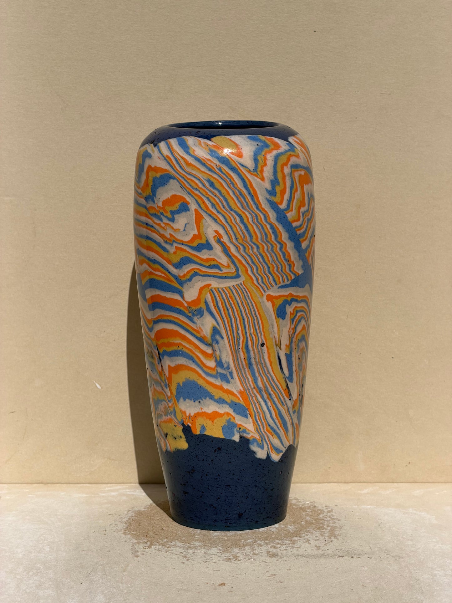 Blue Nerikomi Vase