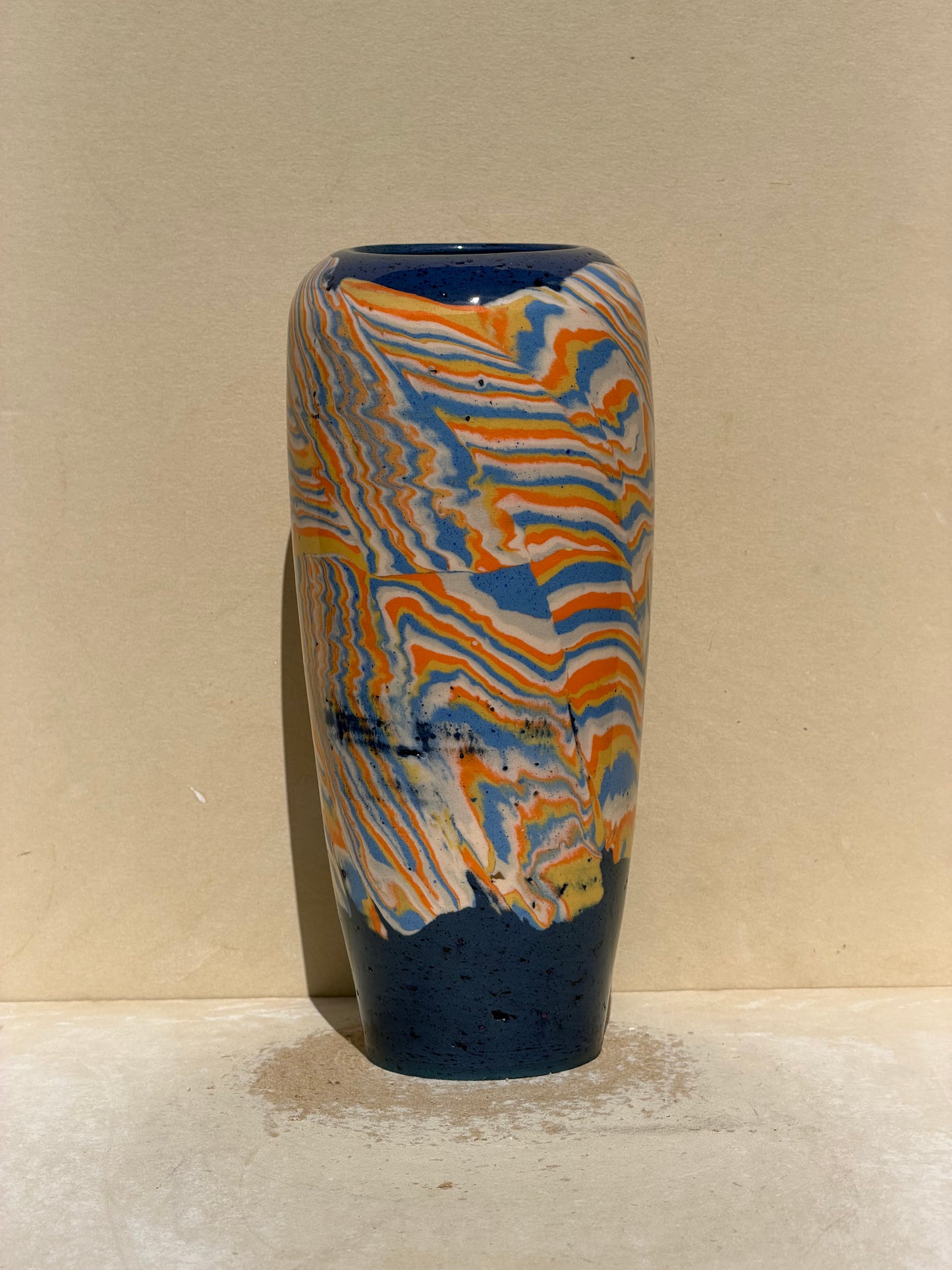 Blue Nerikomi Vase