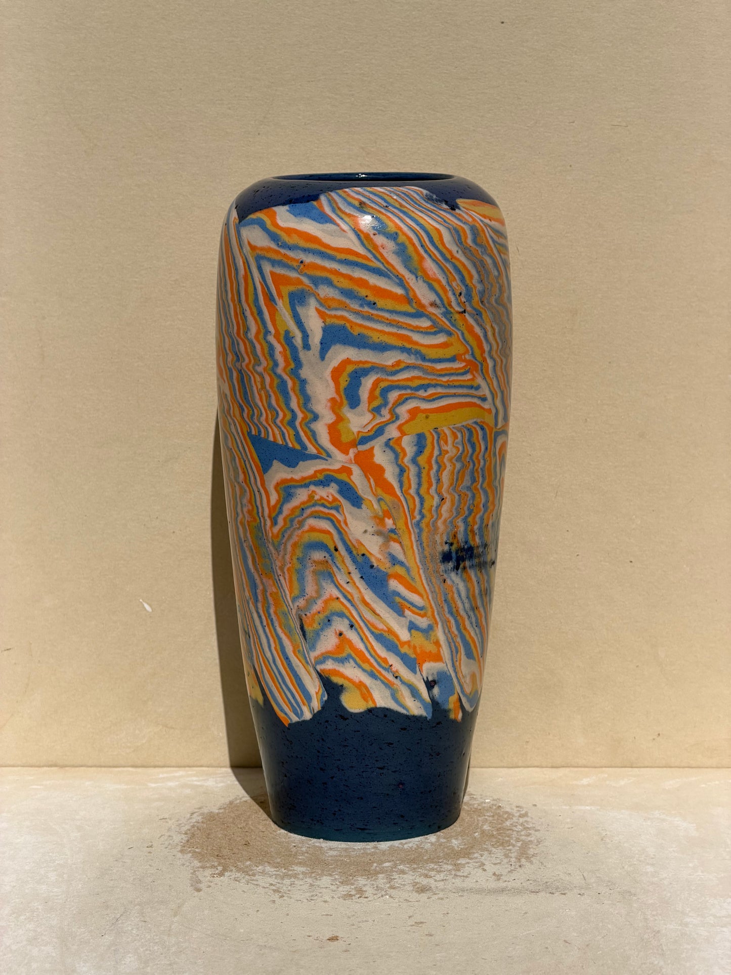 Blue Nerikomi Vase