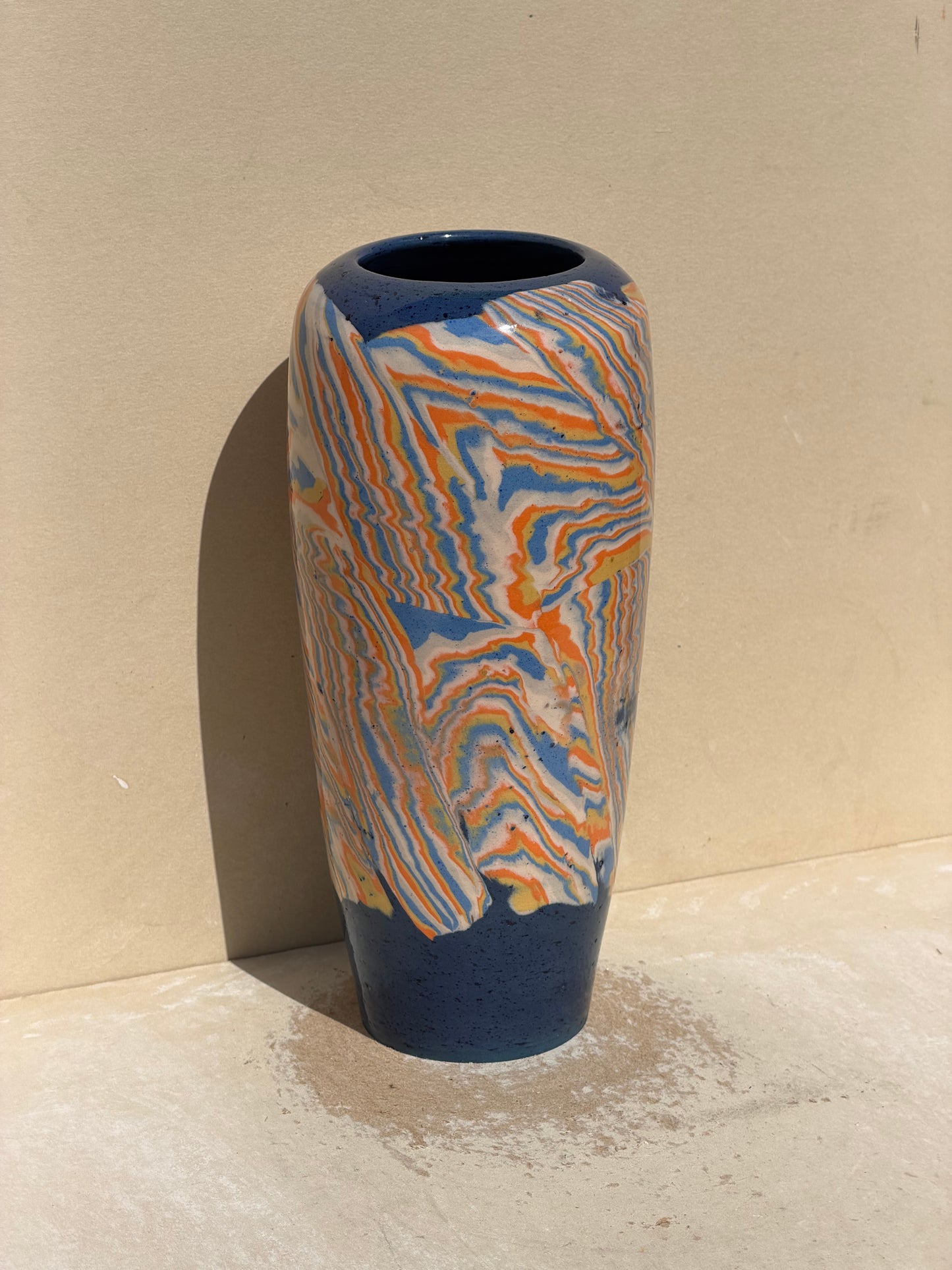 Blue Nerikomi Vase