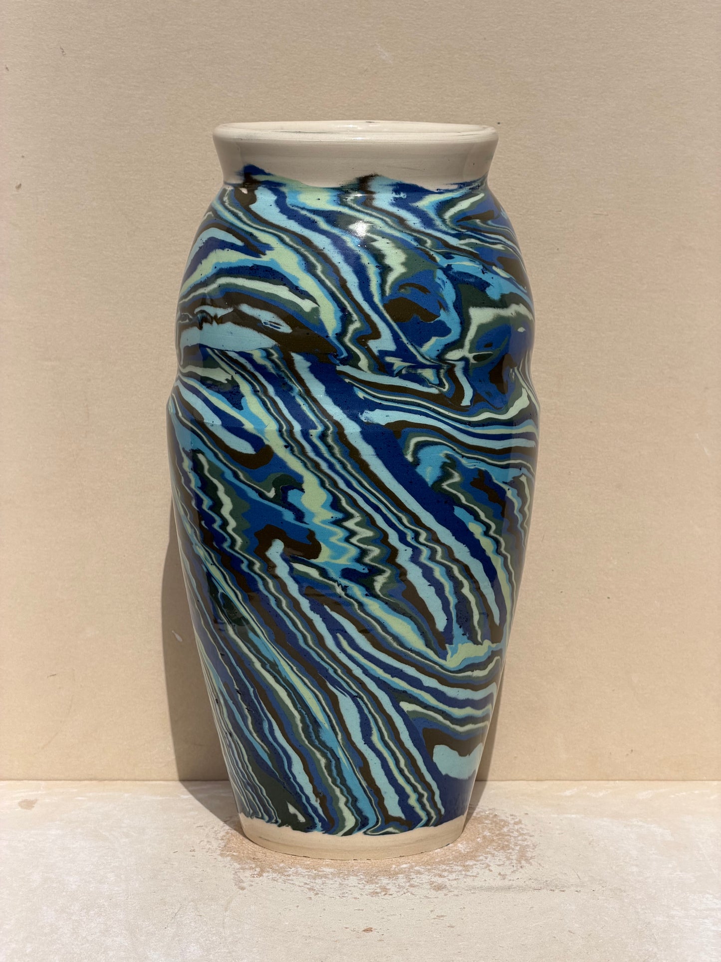 Blue and Green Nerikomi Vase