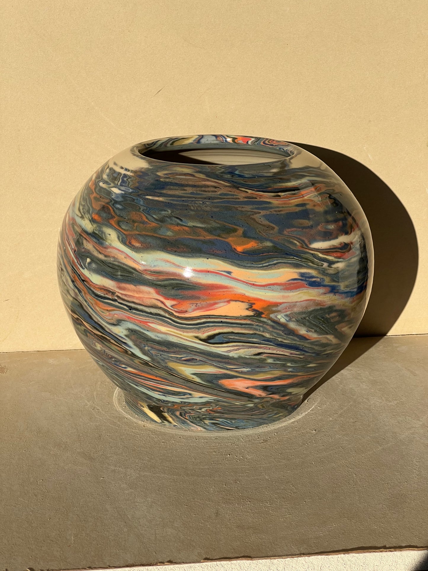 Marbled 23 Color Vase