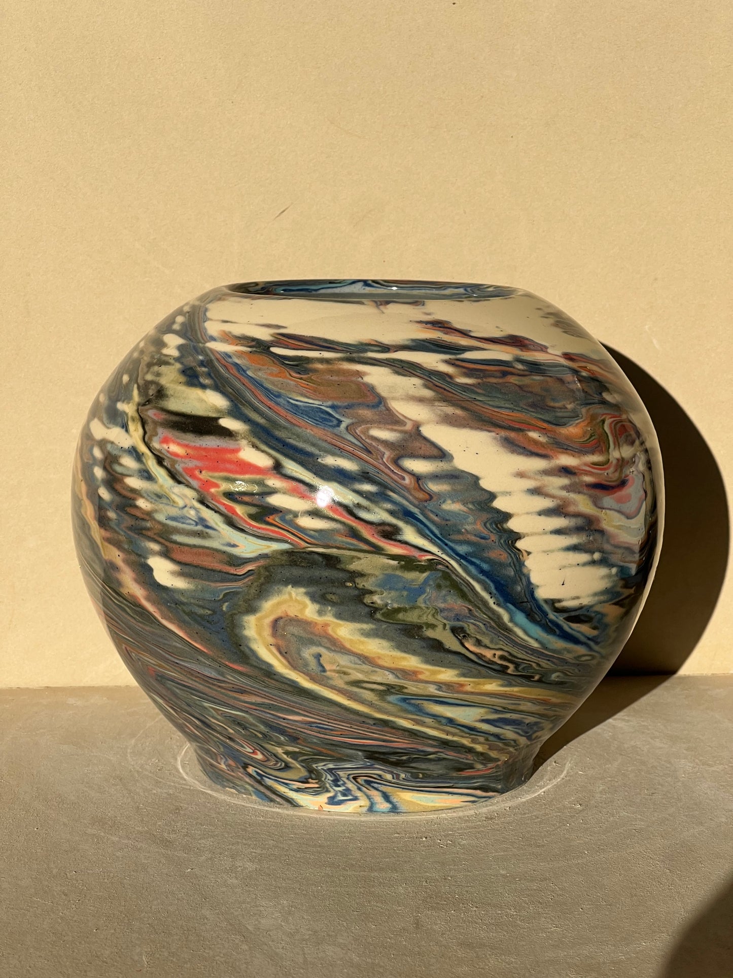 Marbled 23 Color Vase