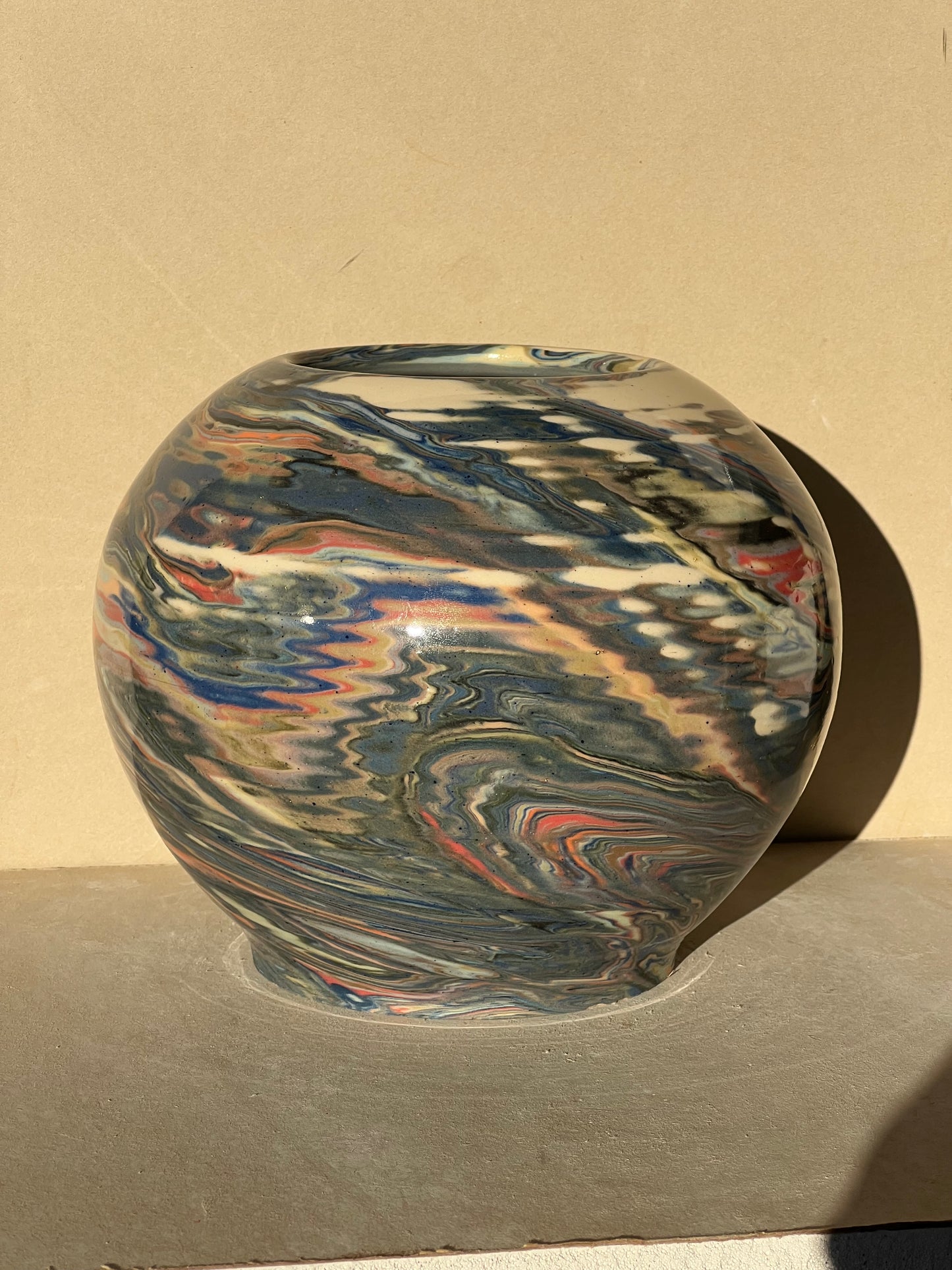Marbled 23 Color Vase