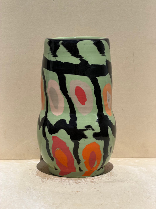 Green Carved Vase