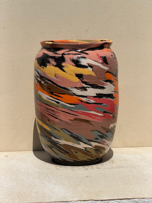Brown Carved Vase
