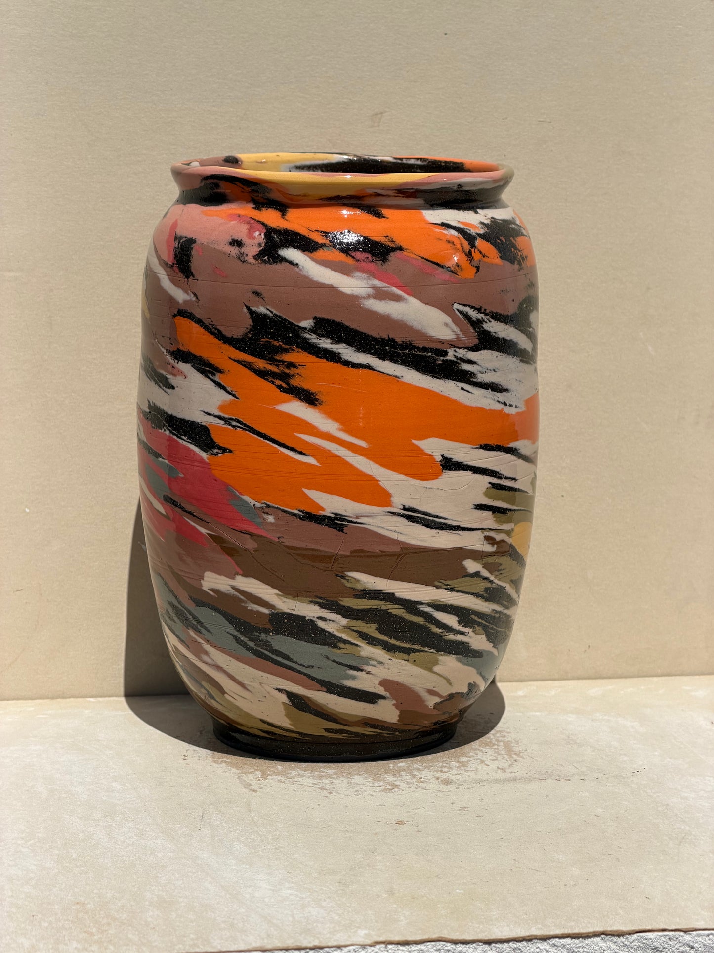 Brown Carved Vase