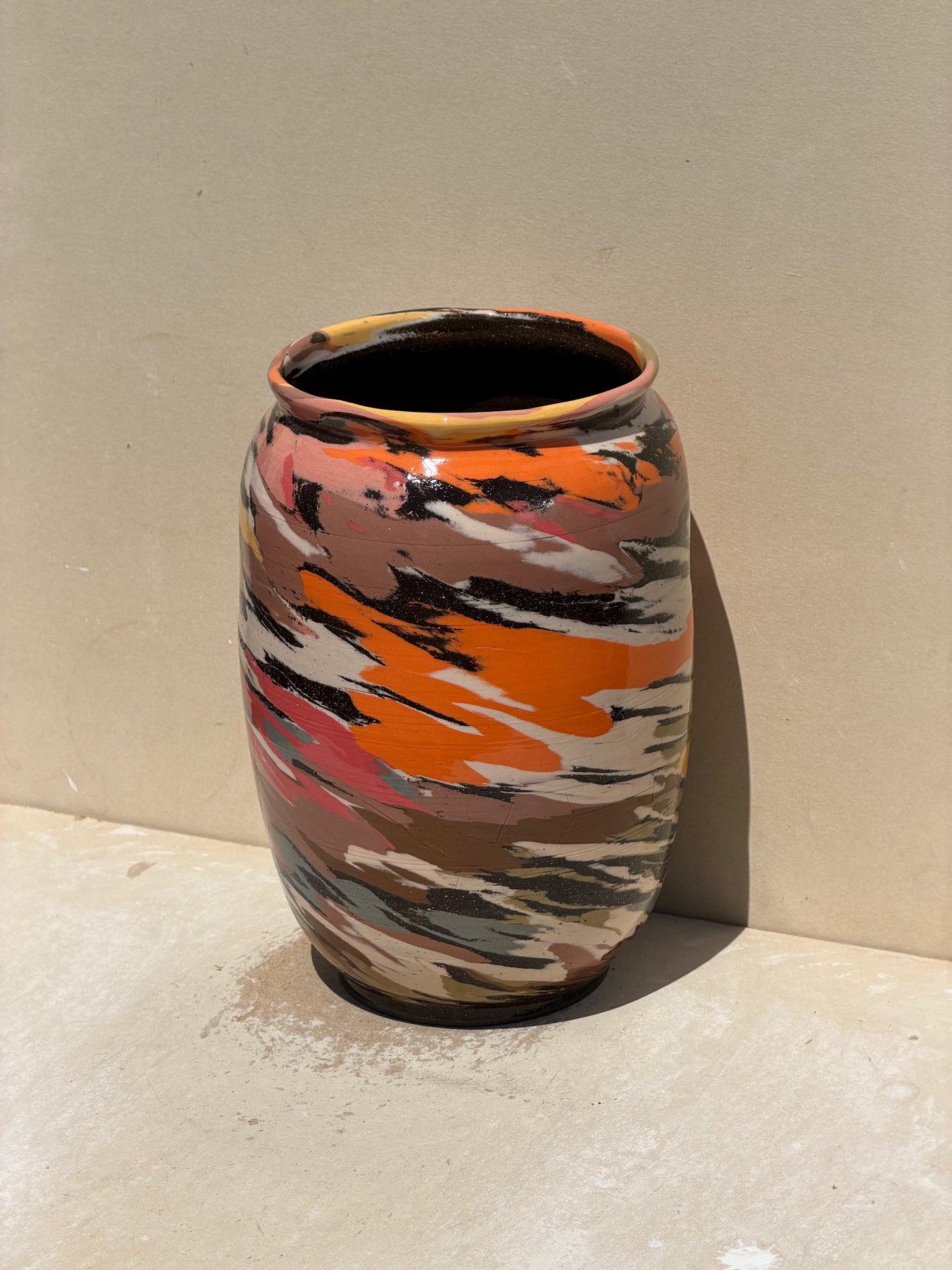 Brown Carved Vase