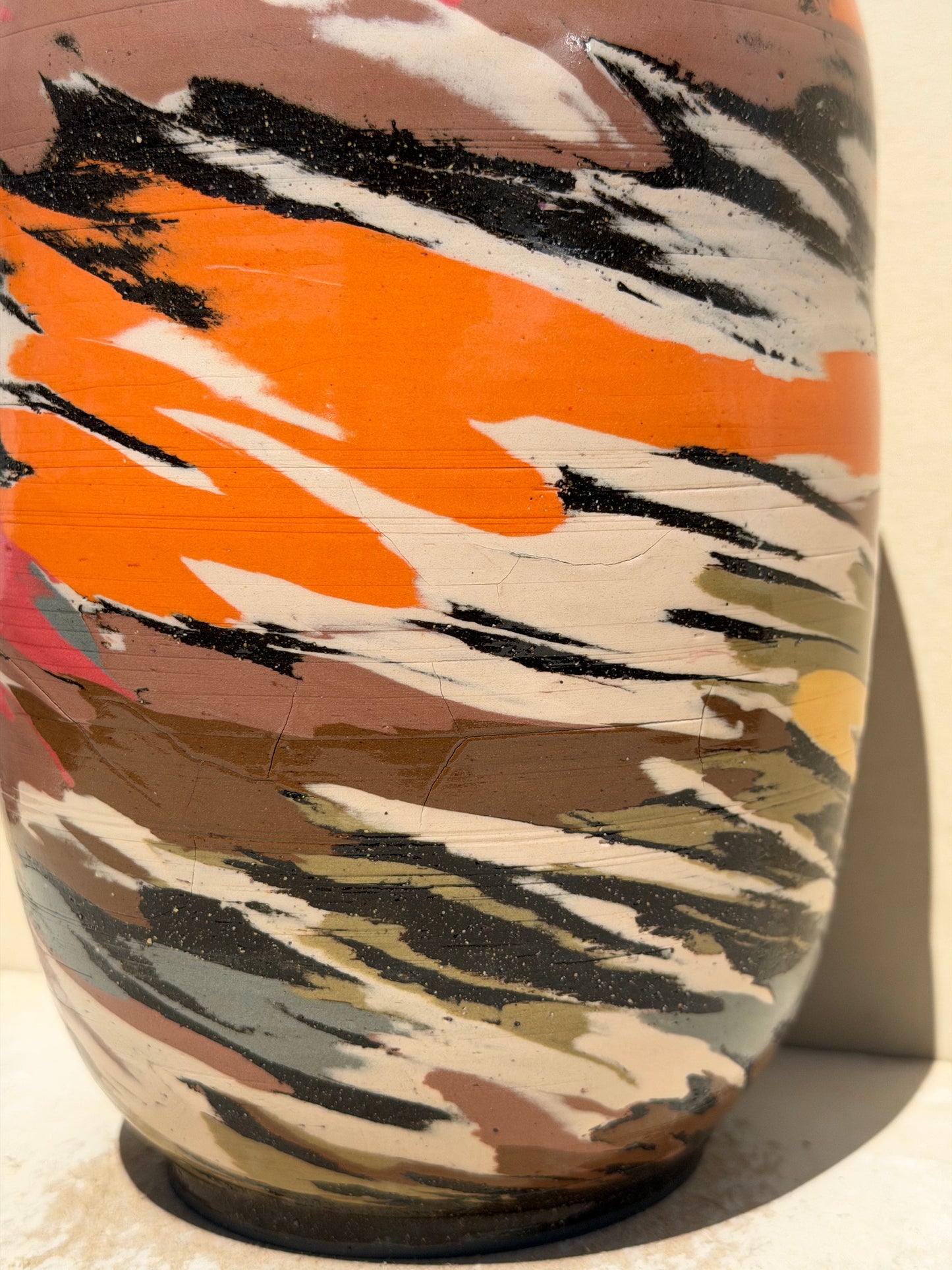 Brown Carved Vase