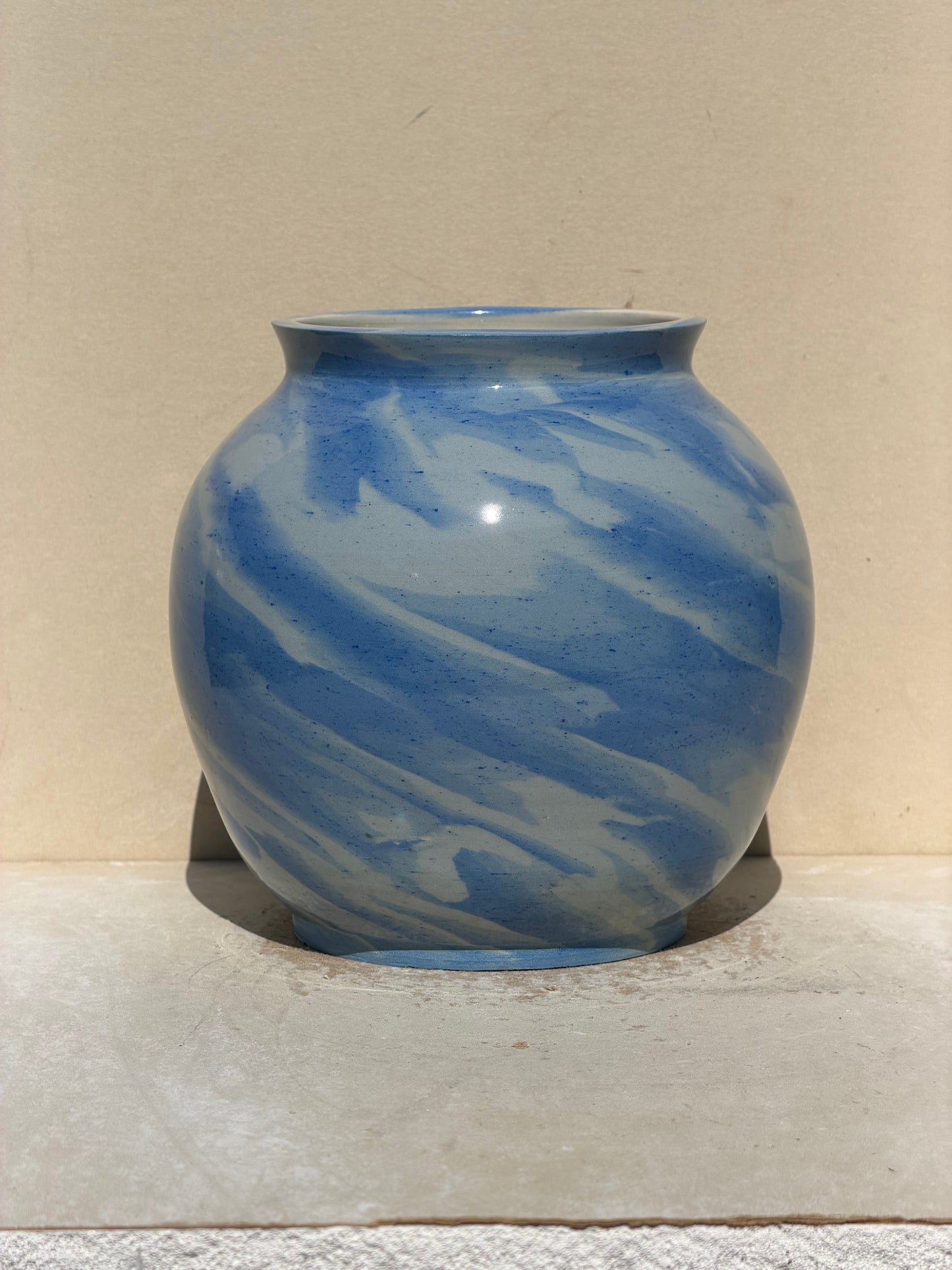 Gradient Blue Nerikomi Vase No.2