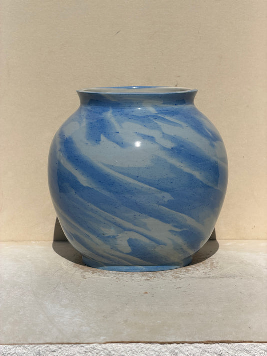 Gradient Blue Nerikomi Vase No.2