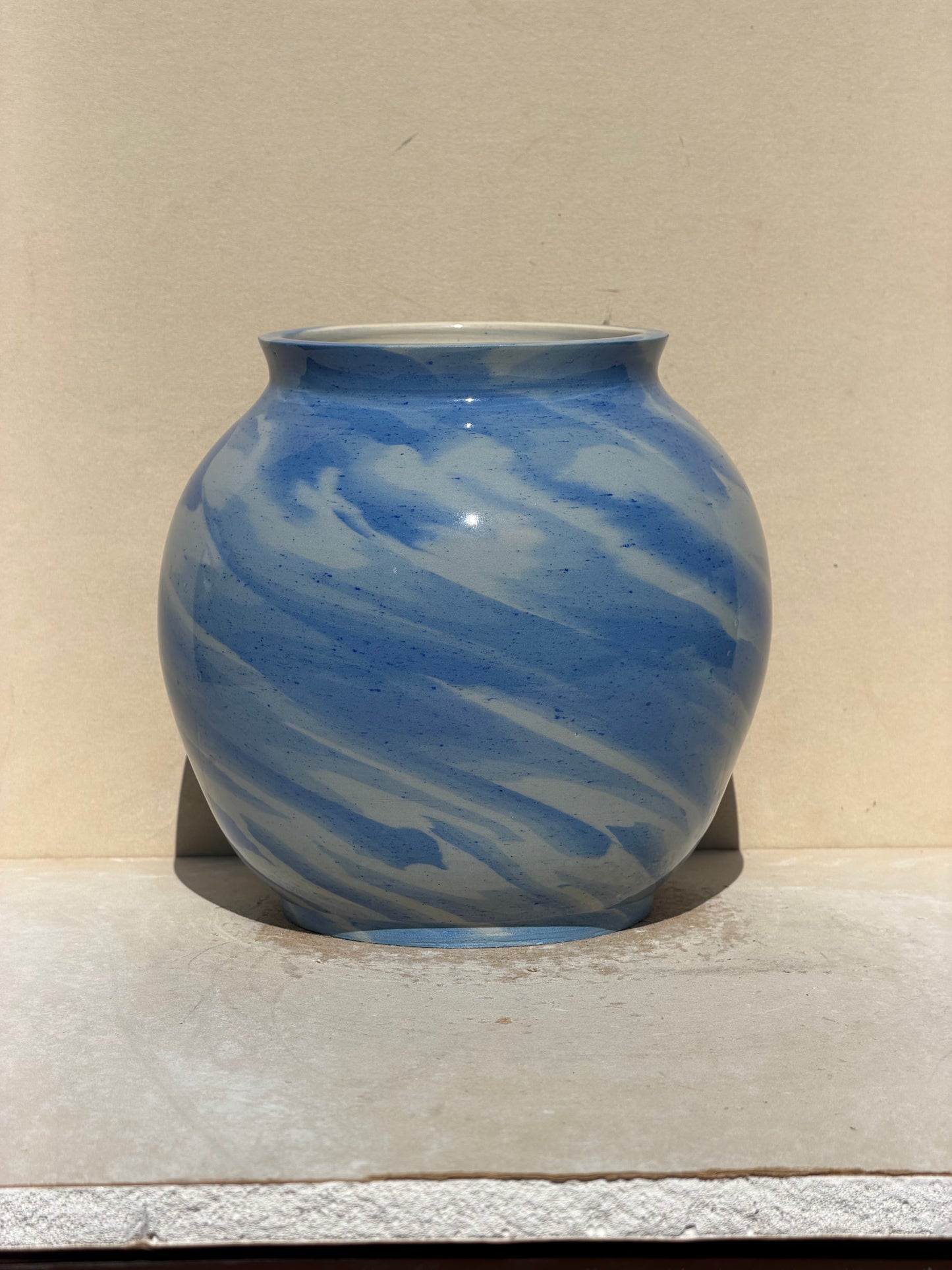 Gradient Blue Nerikomi Vase No.2