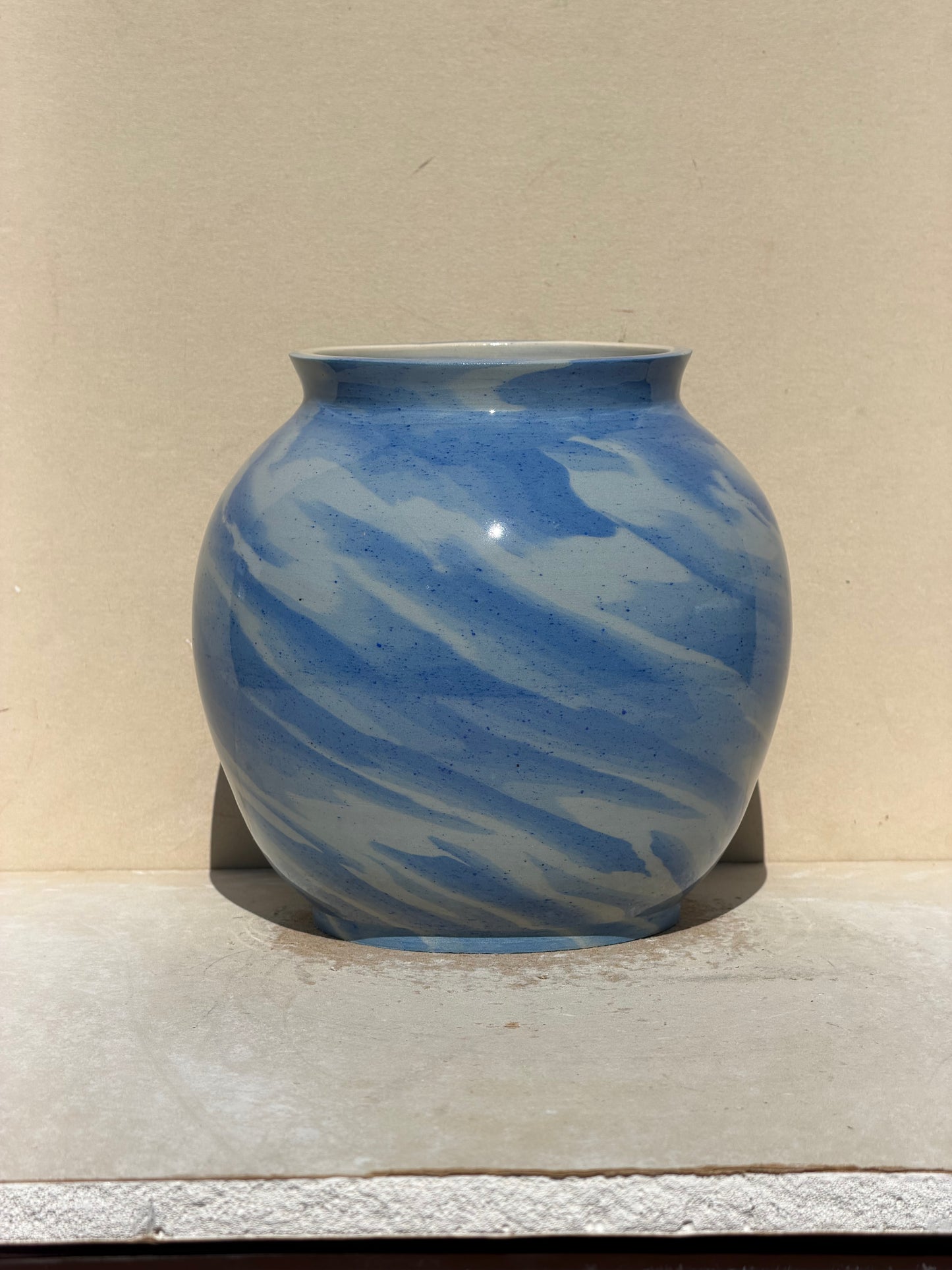 Gradient Blue Nerikomi Vase No.2