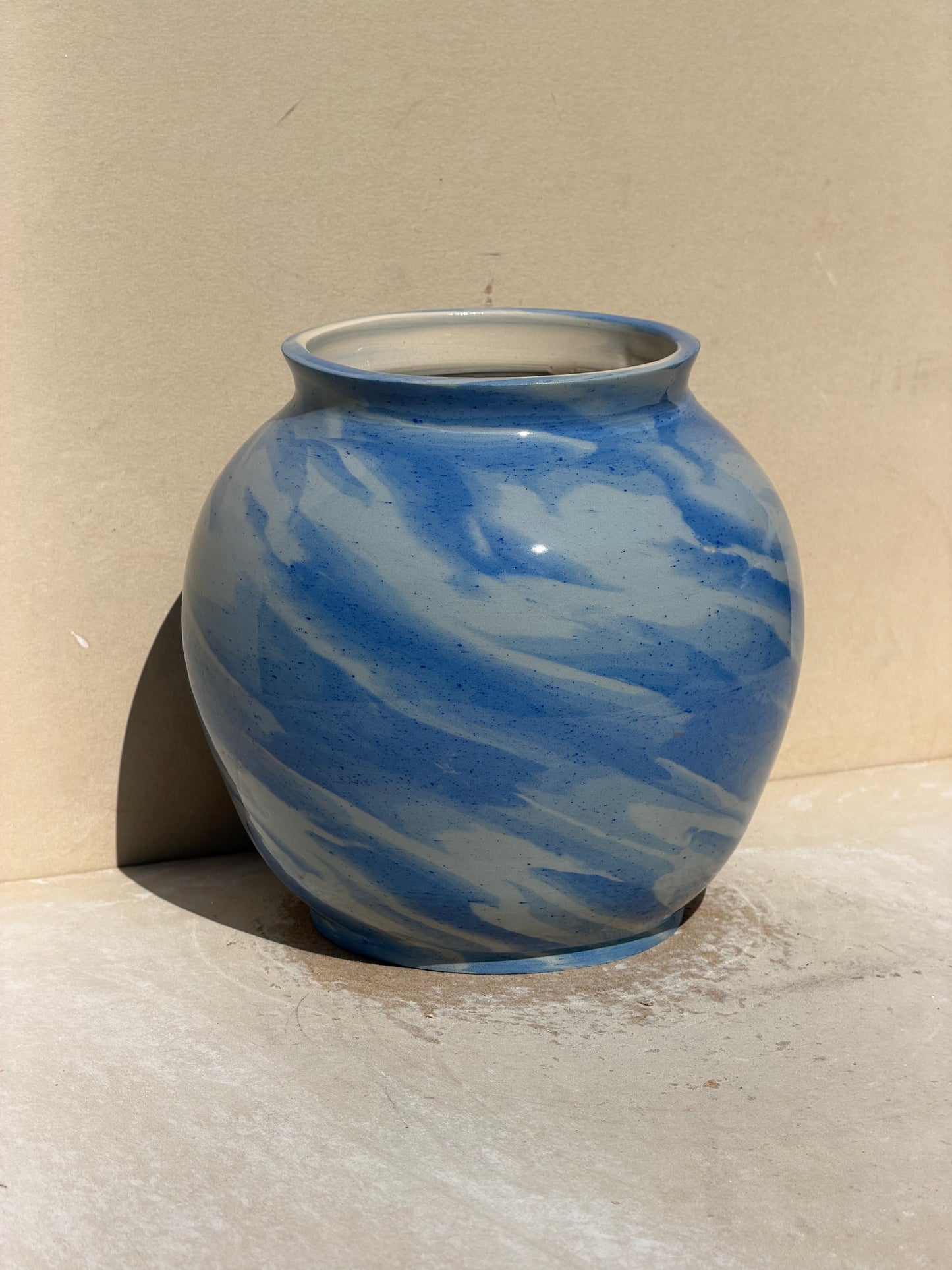 Gradient Blue Nerikomi Vase No.2