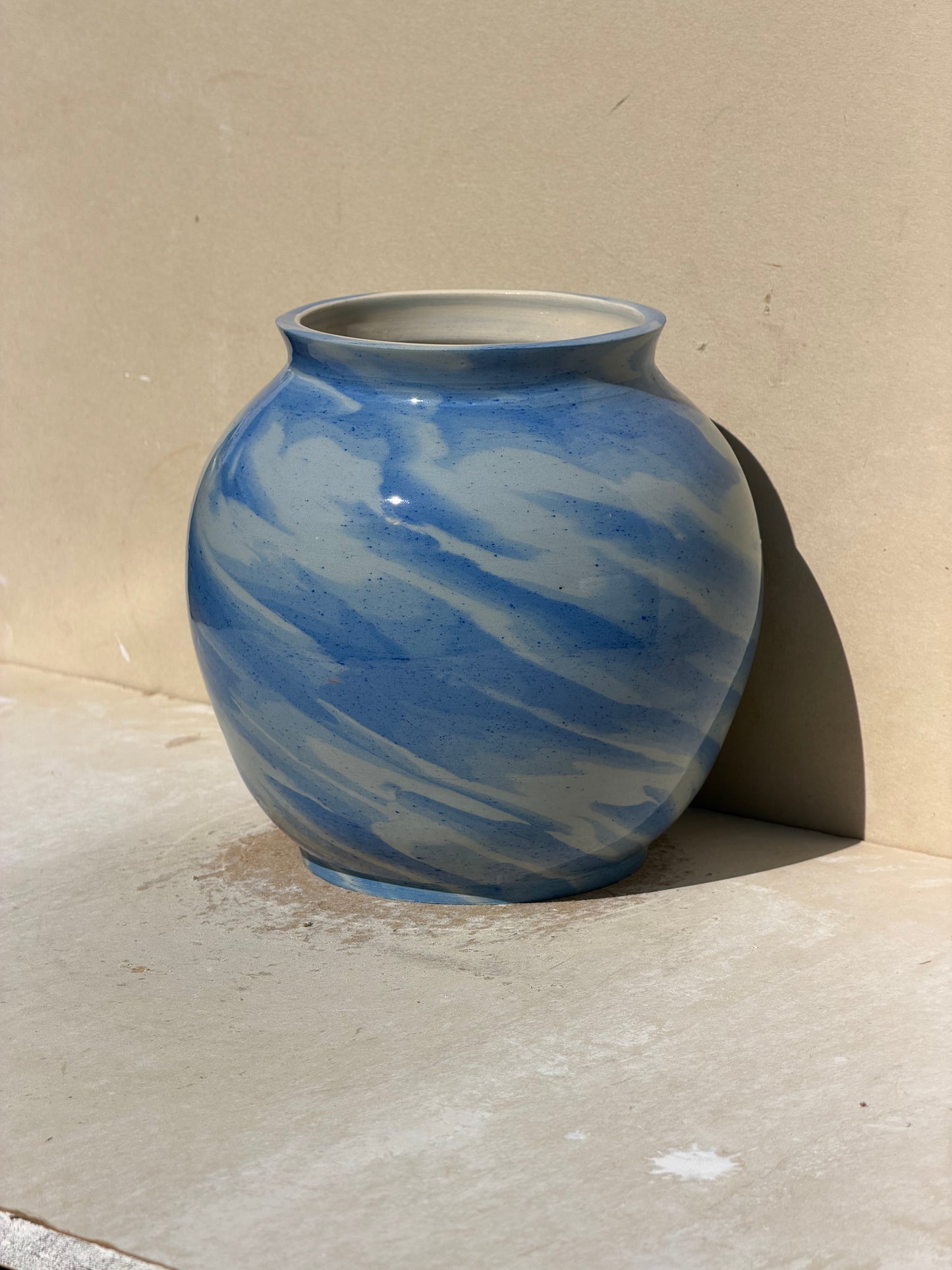 Gradient Blue Nerikomi Vase No.2