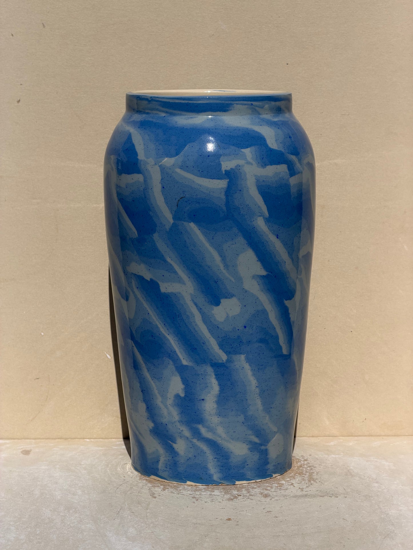 Gradient Blue Nerikomi Vase No.1