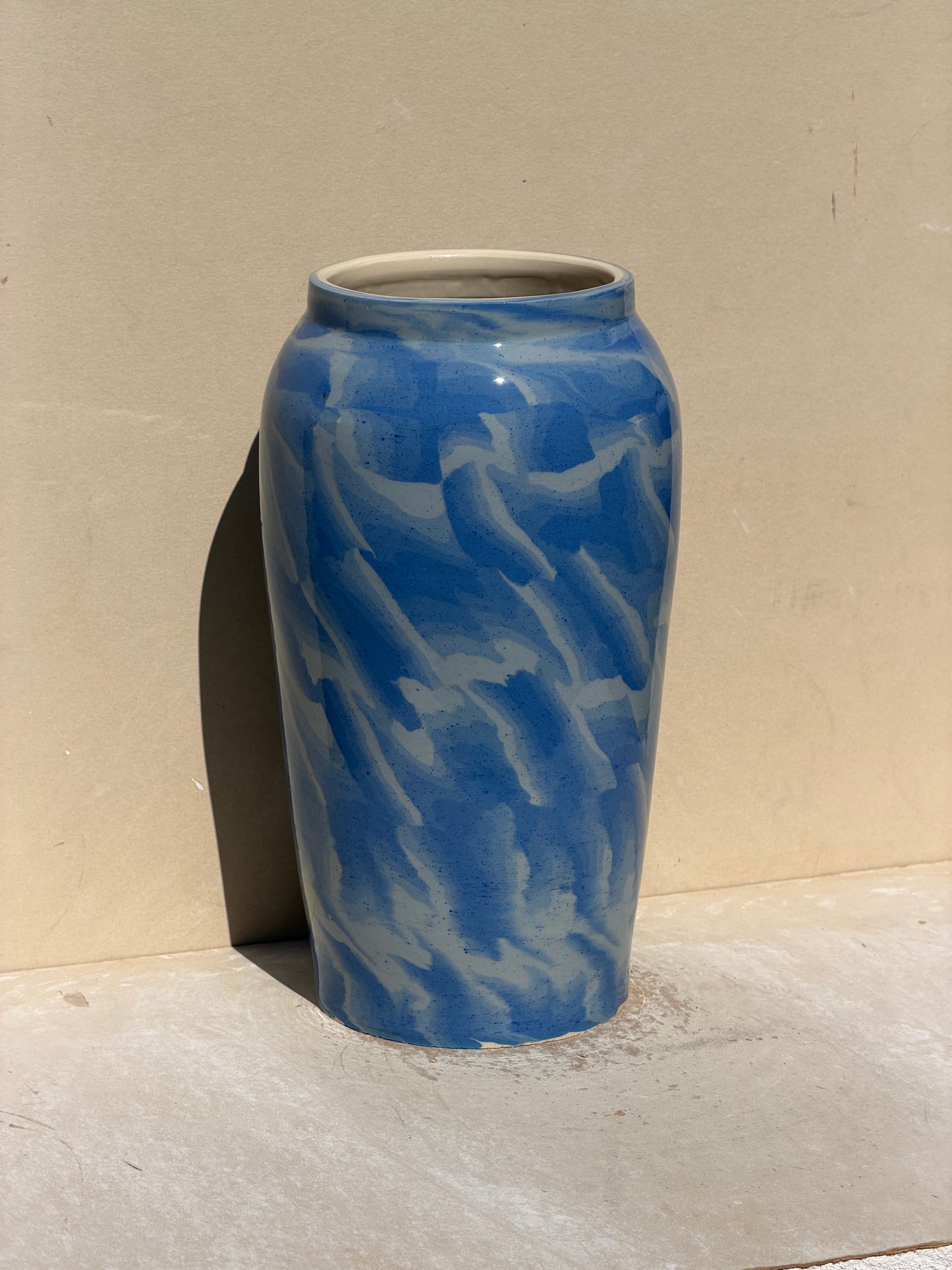 Gradient Blue Nerikomi Vase No.1
