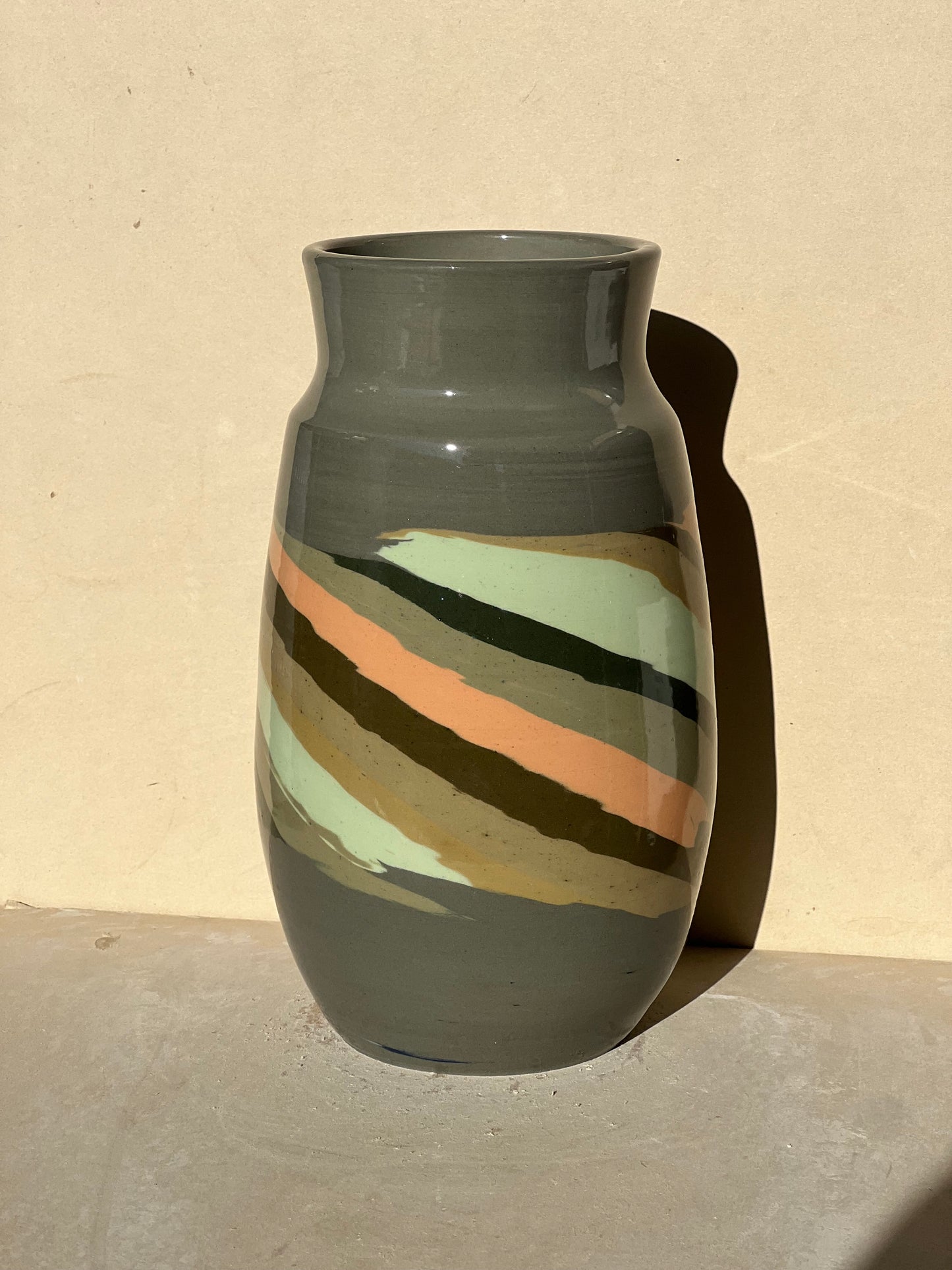 Nerikomi Band Vase