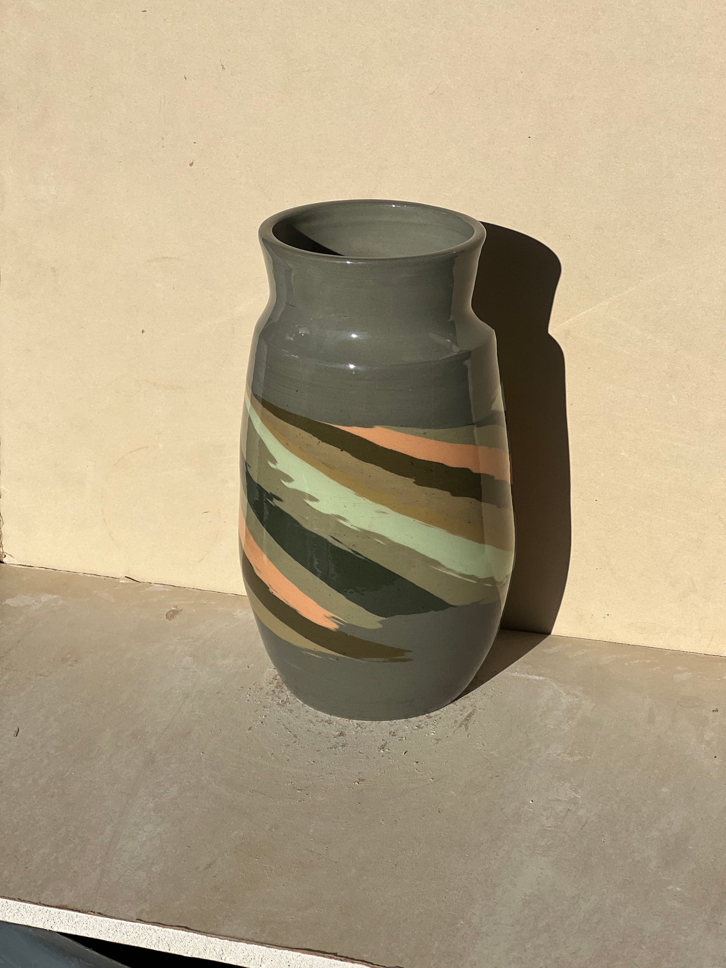 Nerikomi Band Vase