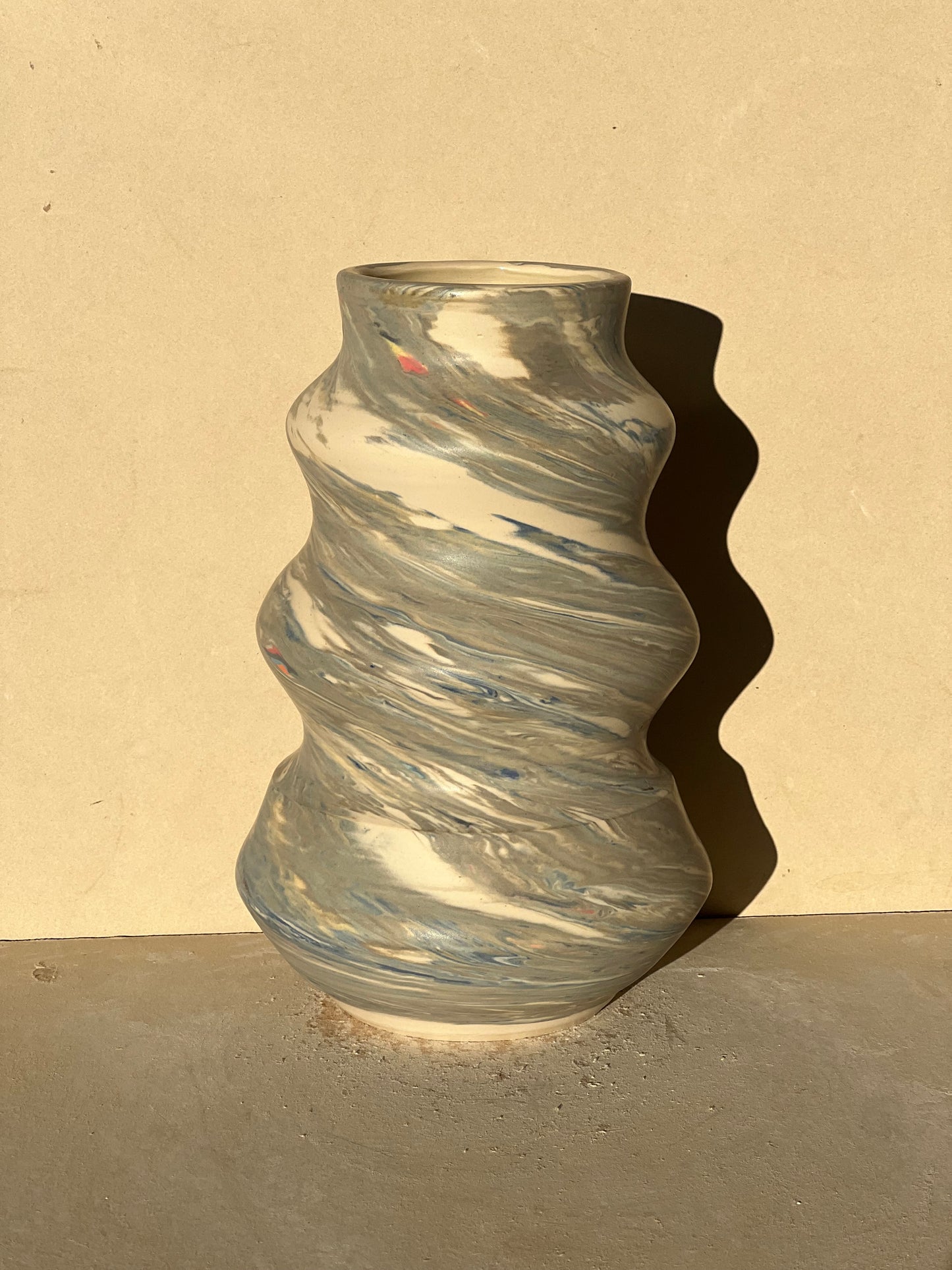 Matte Reclaimed Nerikomi Pattern Vase