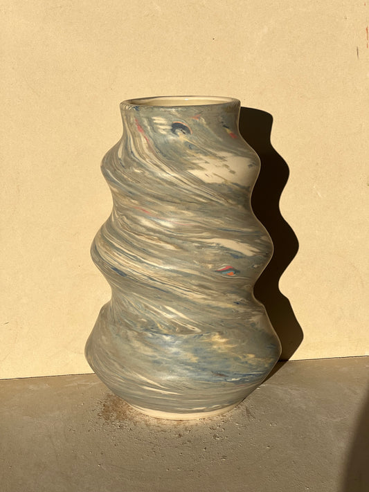 Matte Reclaimed Nerikomi Pattern Vase