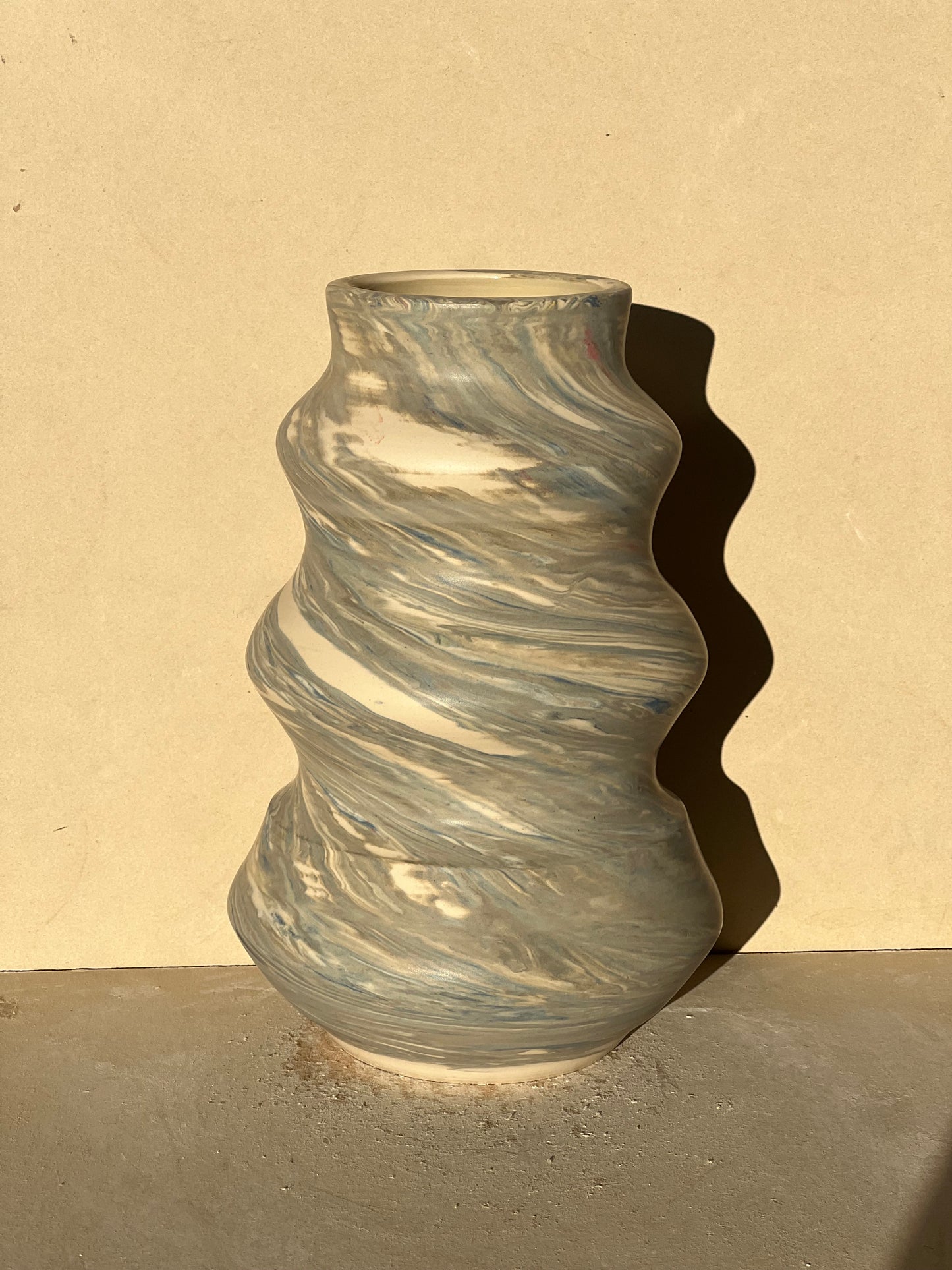 Matte Reclaimed Nerikomi Pattern Vase