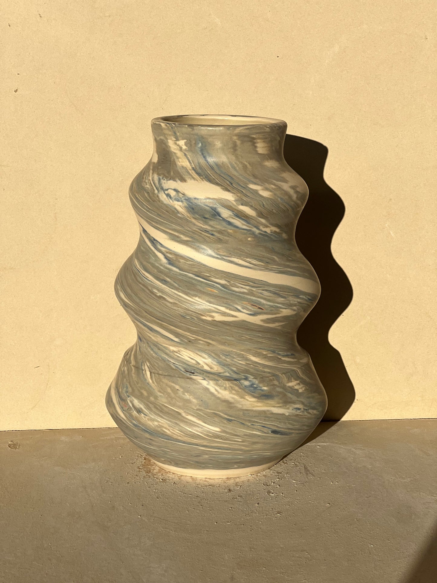 Matte Reclaimed Nerikomi Pattern Vase