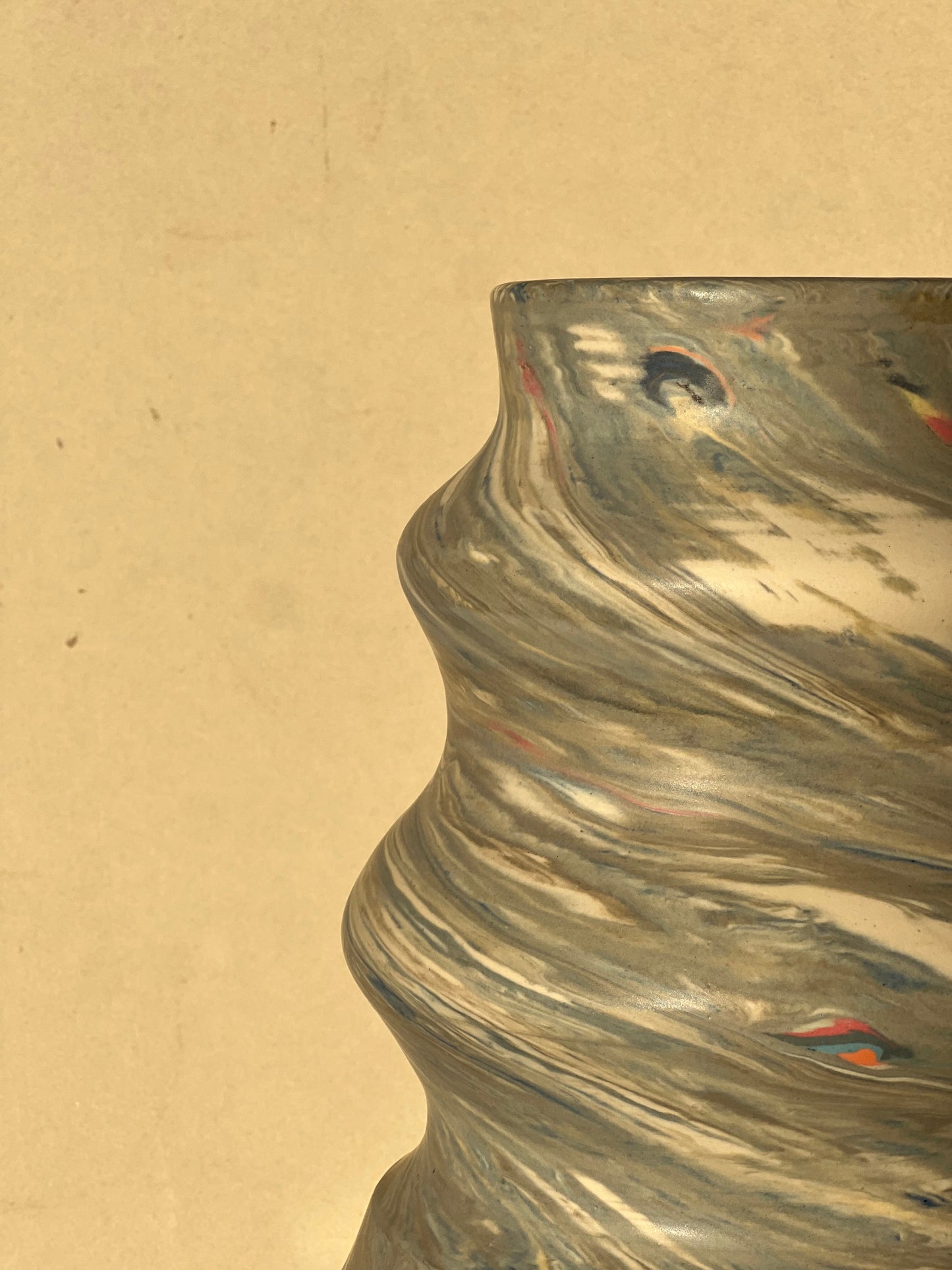 Matte Reclaimed Nerikomi Pattern Vase