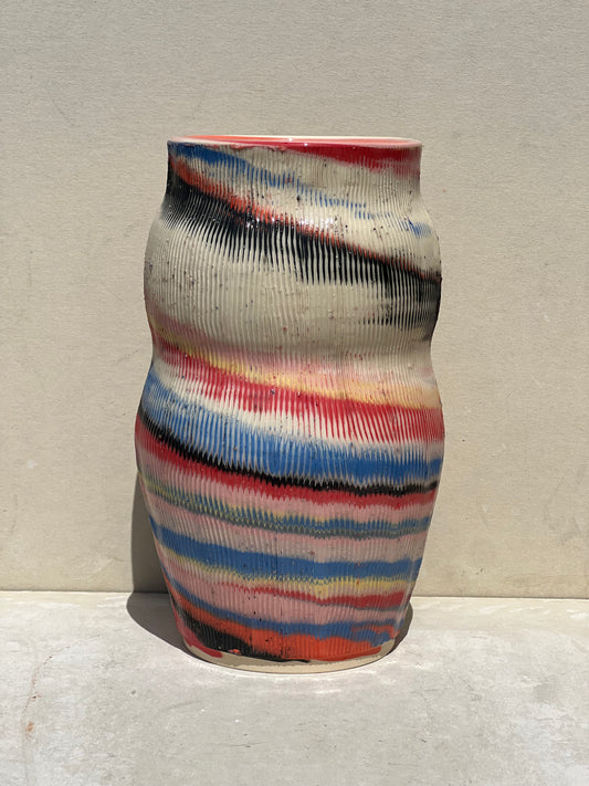 Textured Marbled Vase
