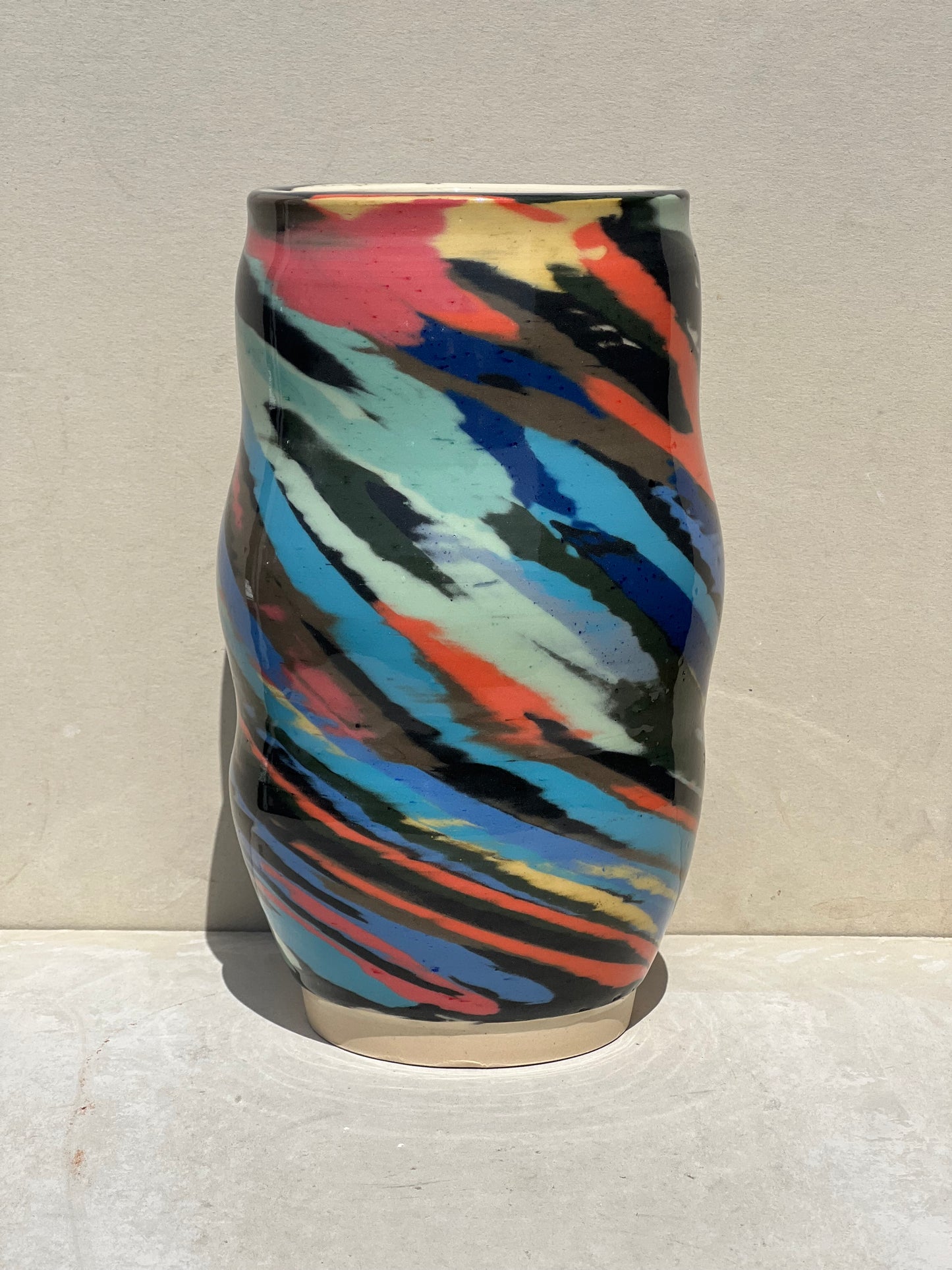 Colored Circles Vase