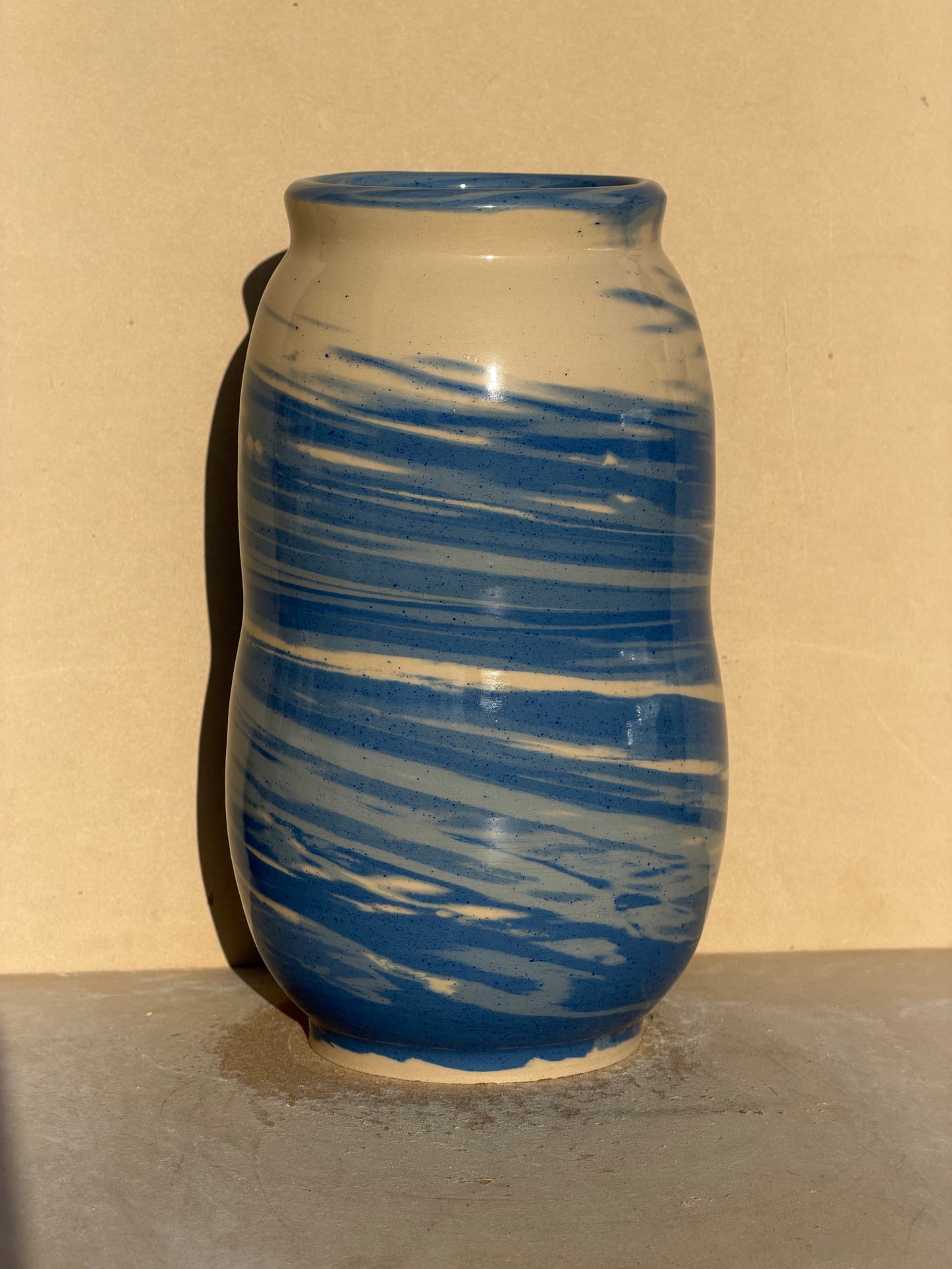 Slab Gradient Blue Vase No. 1