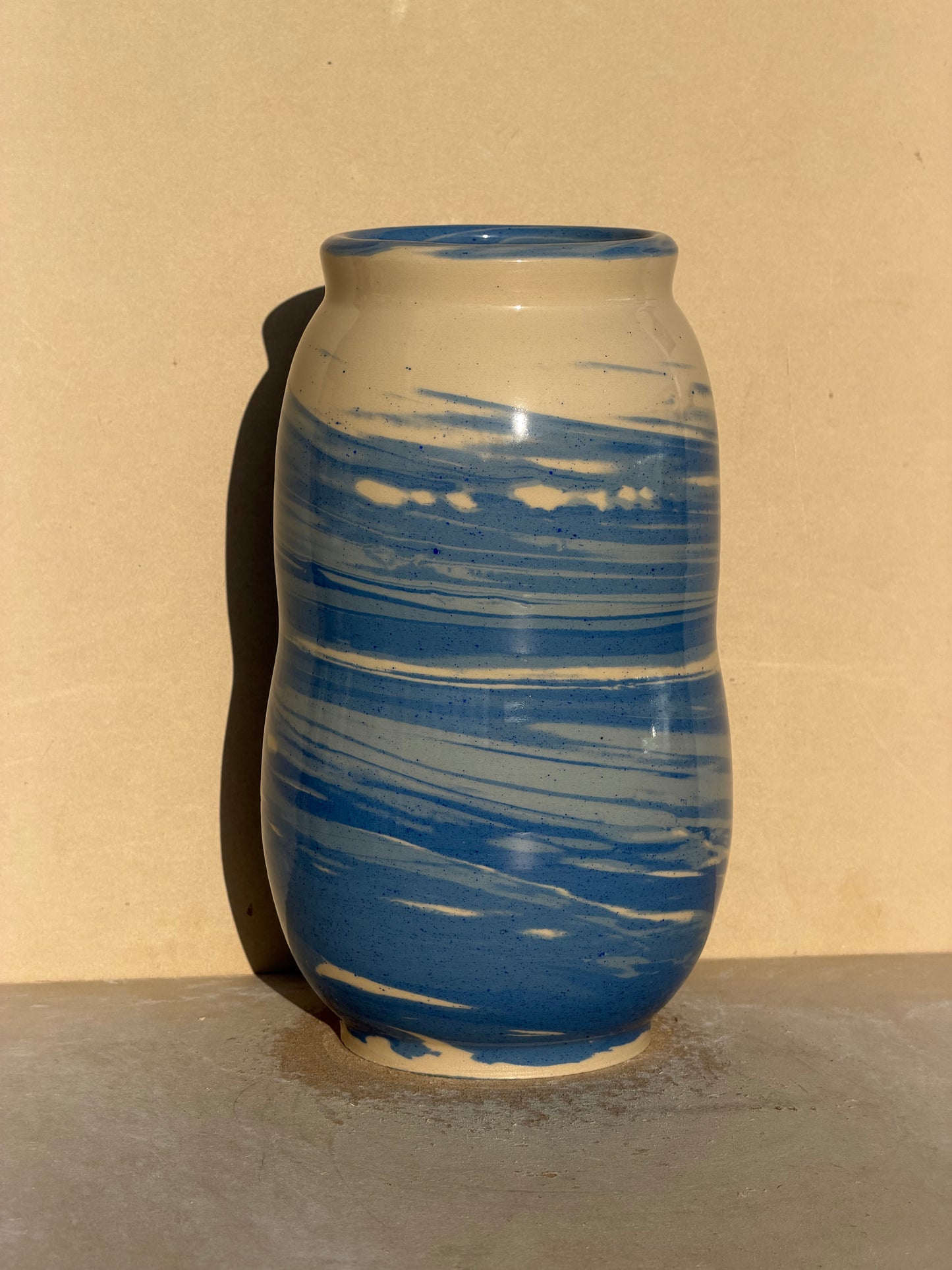 Slab Gradient Blue Vase No. 1