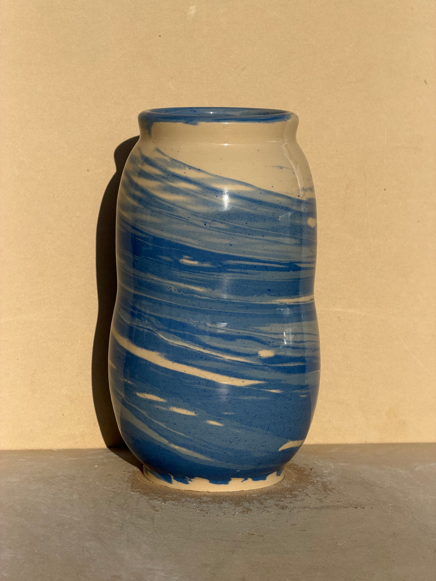 Slab Gradient Blue Vase No. 1